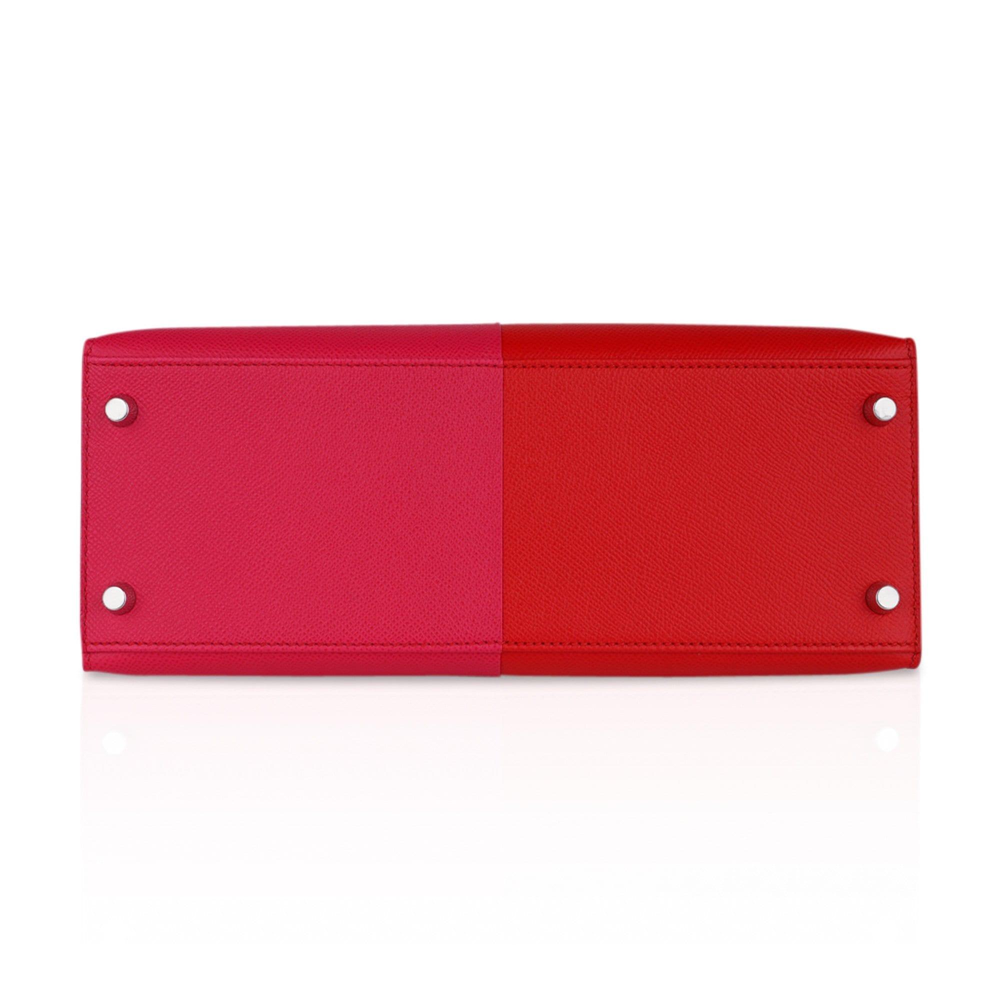 HERMES Swift Epsom Pocket Kelly Shoulder Strap Rouge Casaque Rouge De Coeur  910007