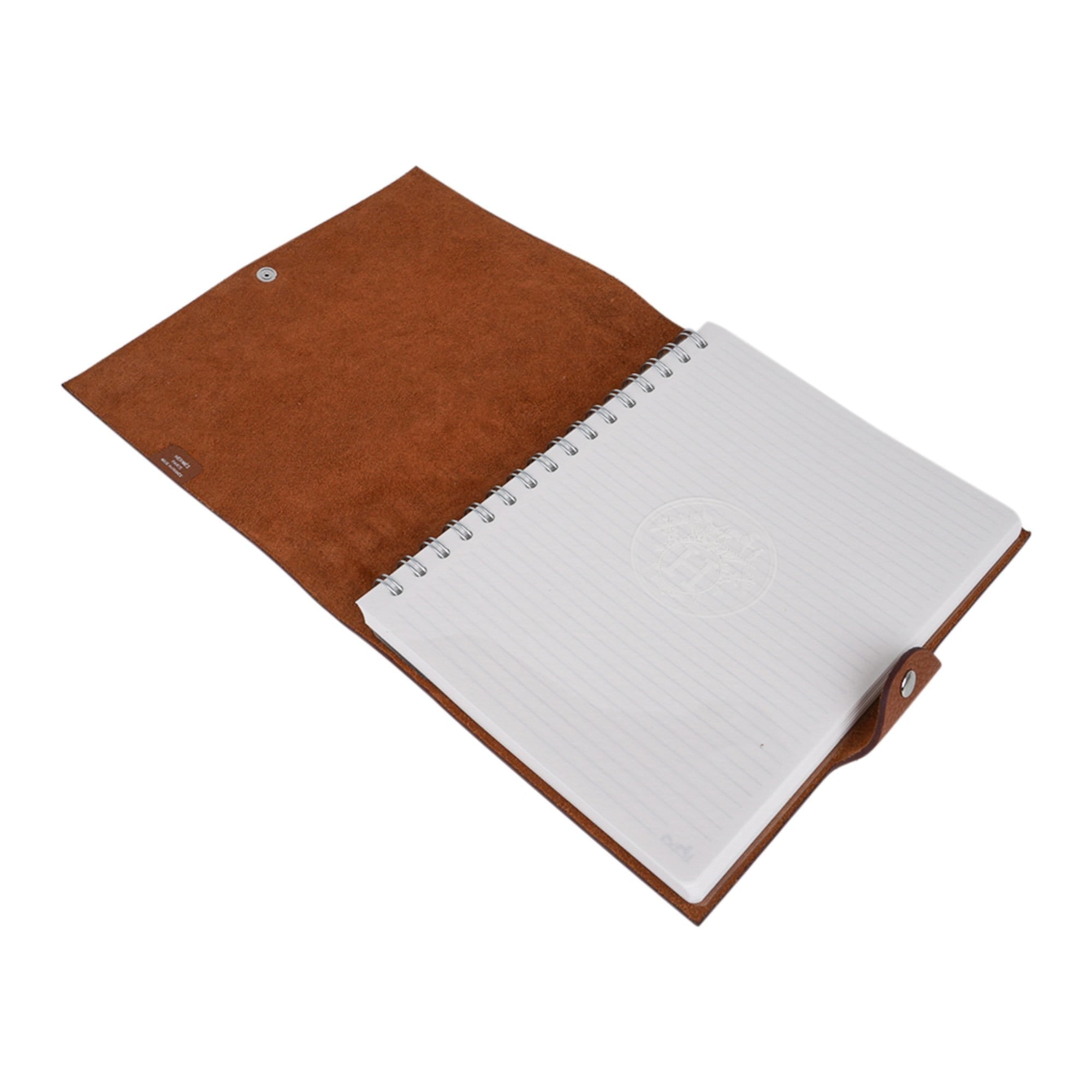 Hermes [94] Bleu de Prusse Togo Calfskin ULYSSE GM NoteBook Cover + Lined  Paper Refill Box!