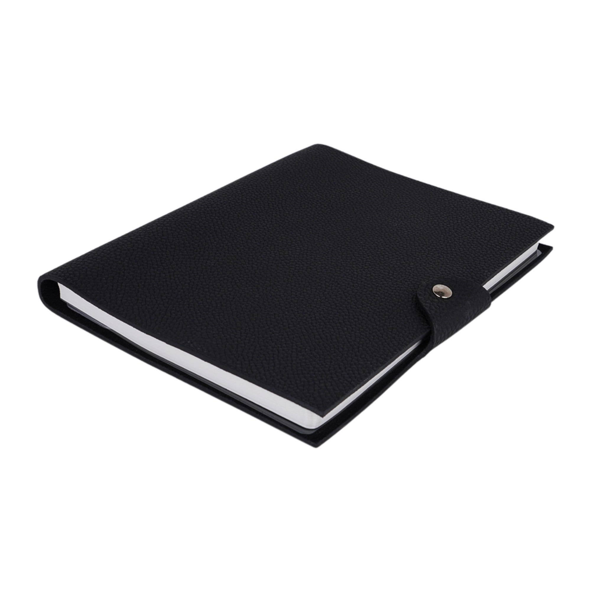 Hermes Ulysse Notebook Cover Black MM Model with Refill New – Mightychic