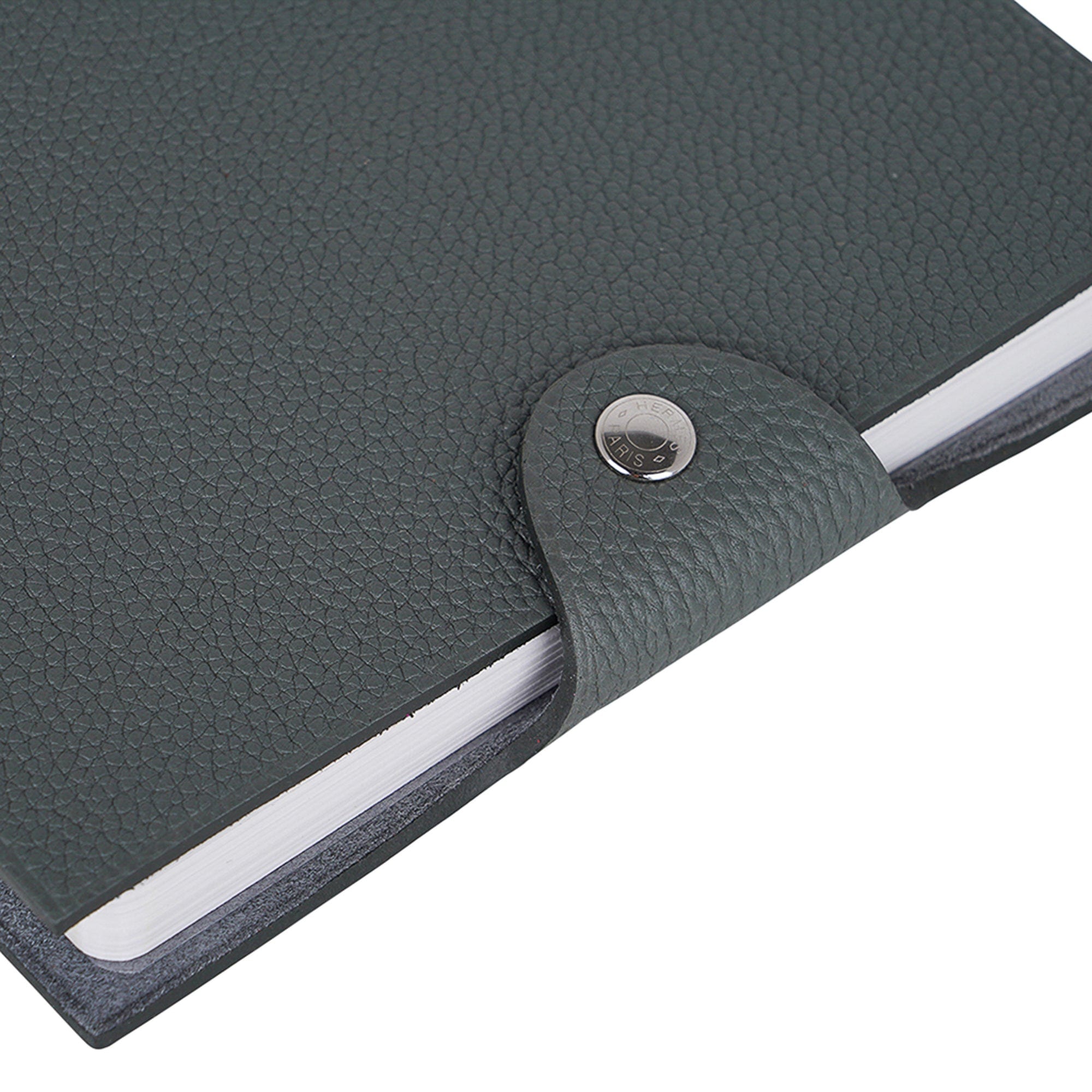 Hermes Ulysse PM Notebook Cover Vert Amande with Refill