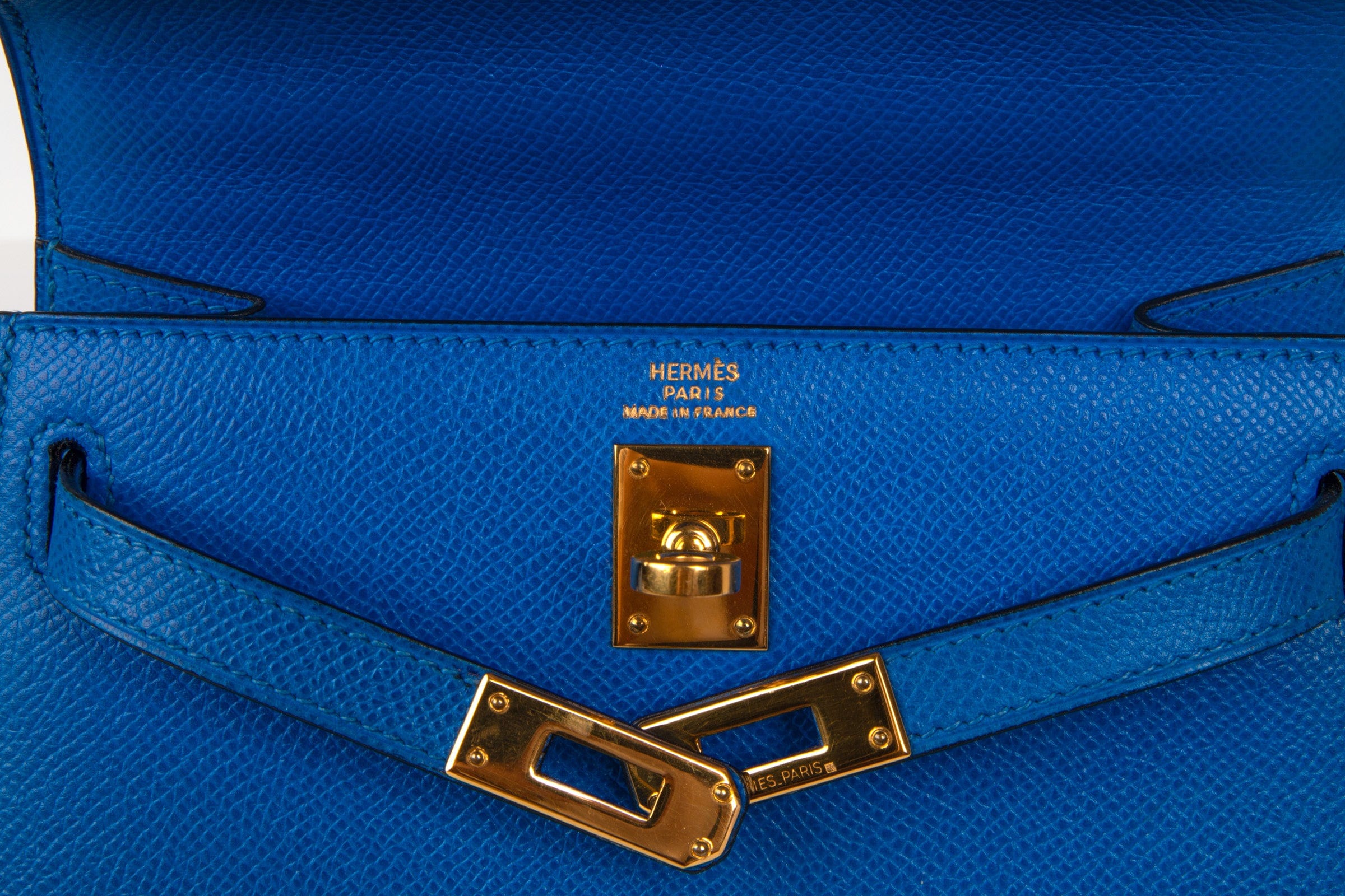 Hermes Mini Kelly 20 Sellier Mushroom Bag Chevre Gold Hardware