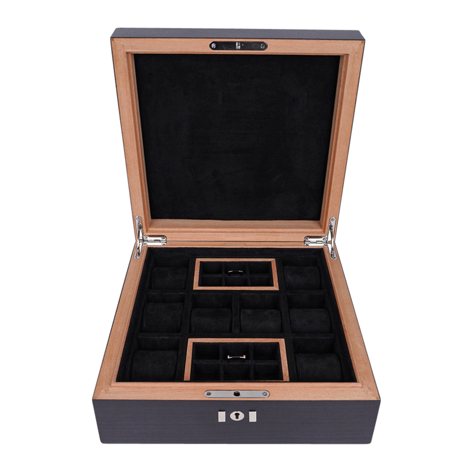 Hermes B09 Luxurious Large Mahogany Wood Box for 2 Watches New