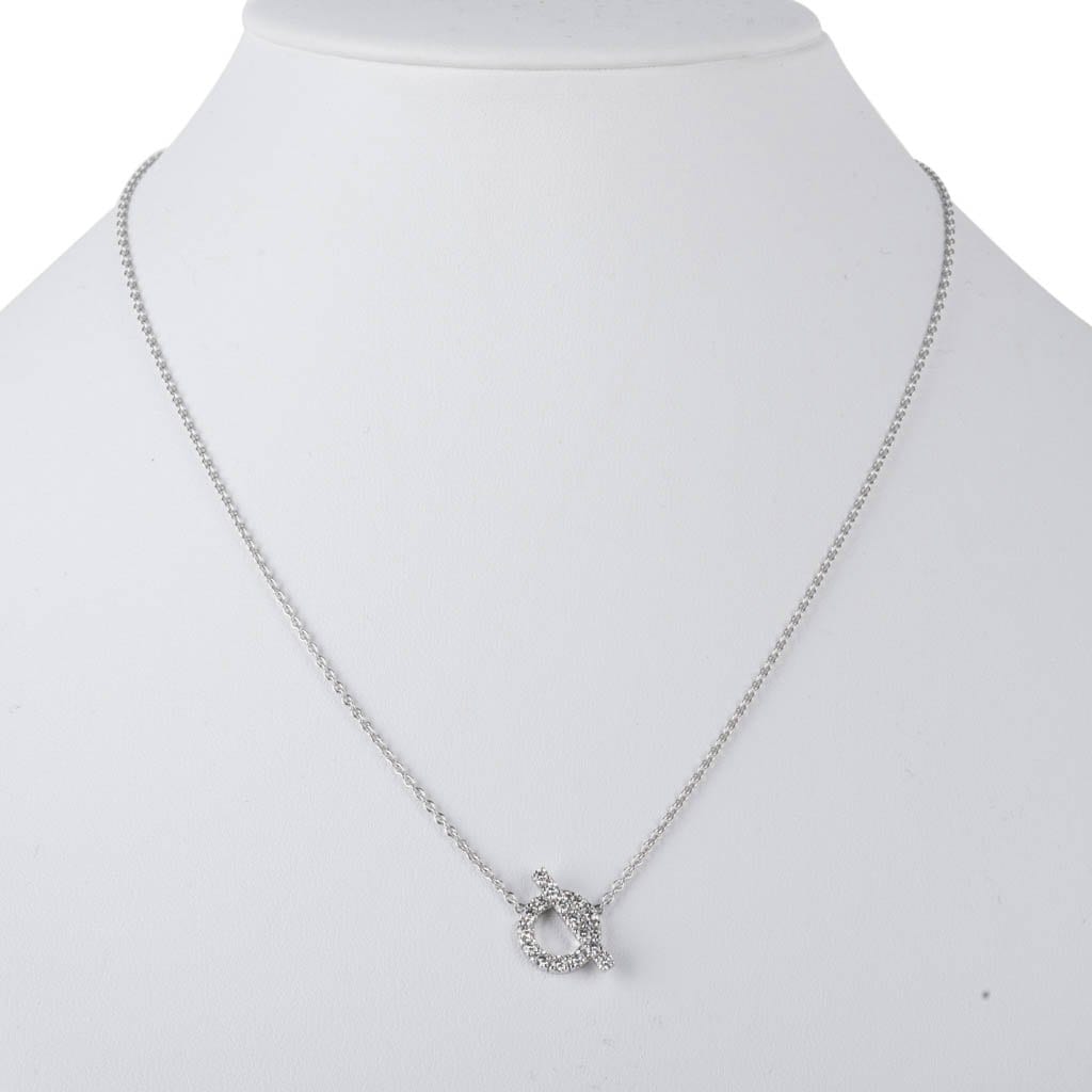 Hermes Necklace Finesse Diamond 18K White Gold New