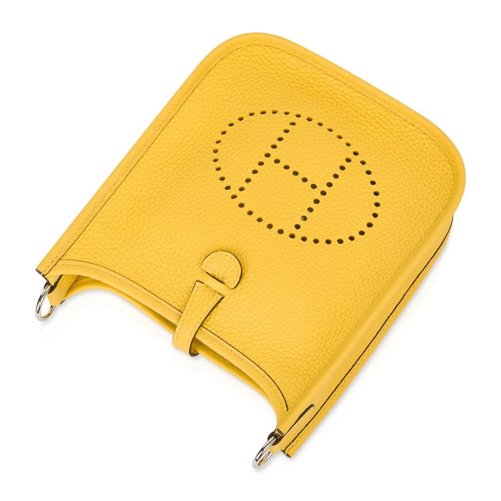 HERMES City slide messenger bag black/neon yellow shoulder bag  800000112816000