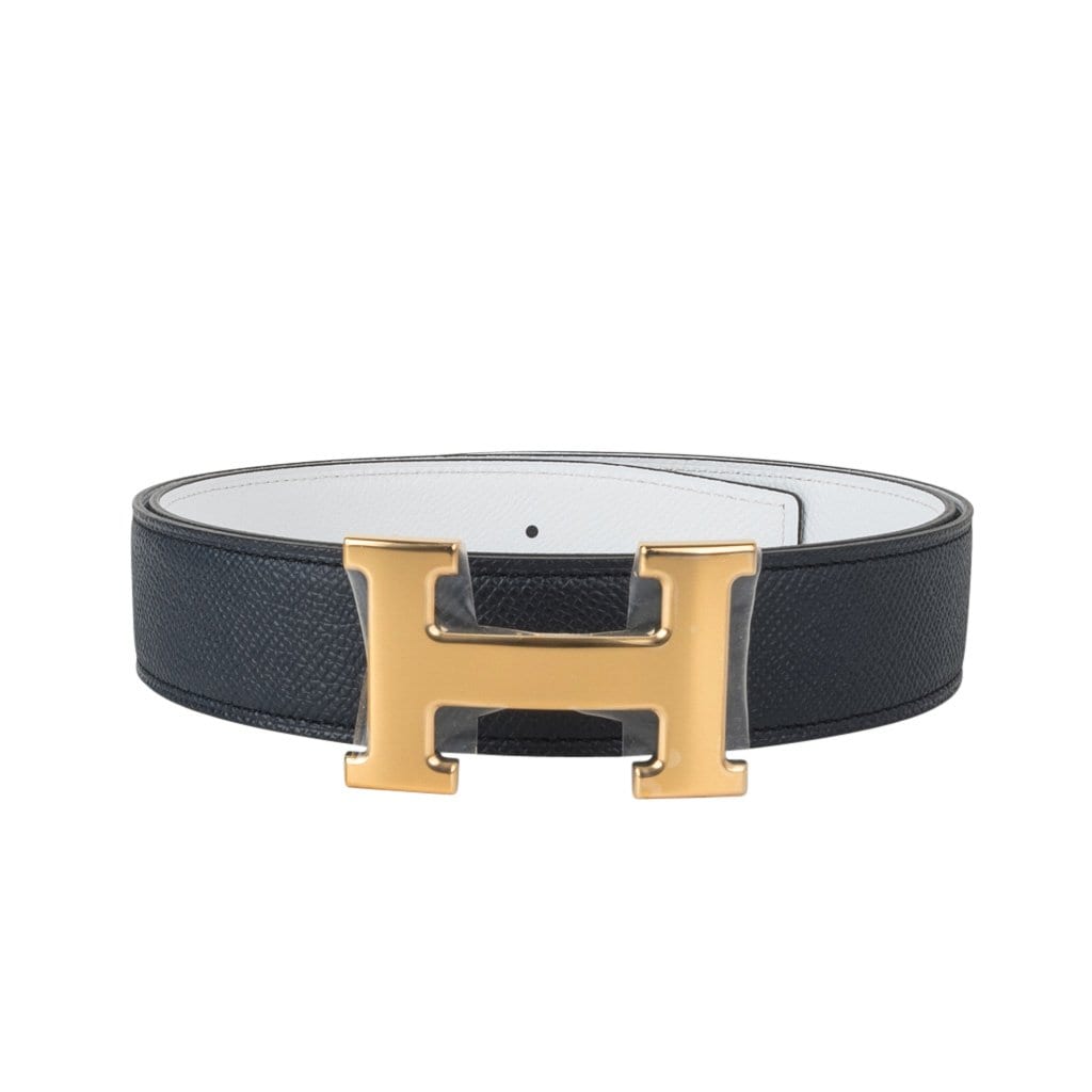 H belt buckle & Leather strap 32 mm