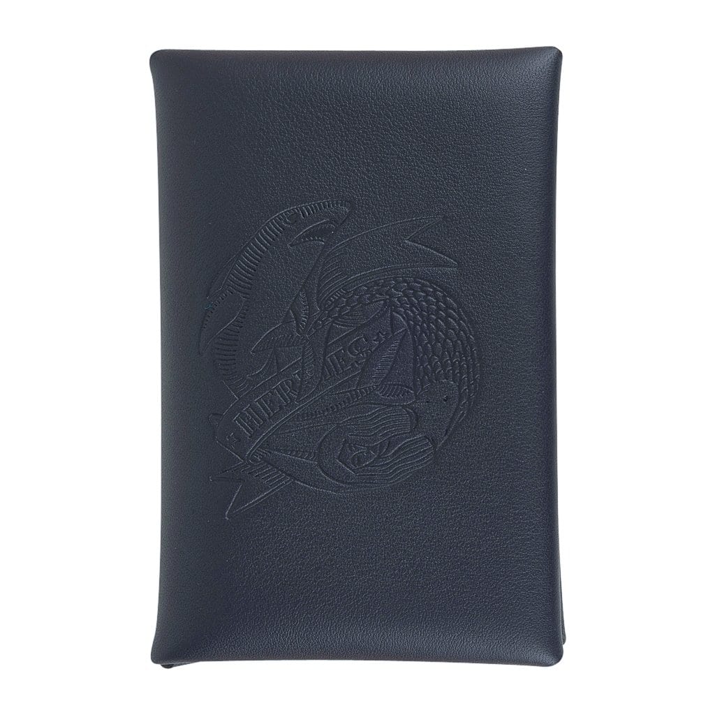 Hermes Calvi Barenia Leather Blue Sapphire Interior Card Holder