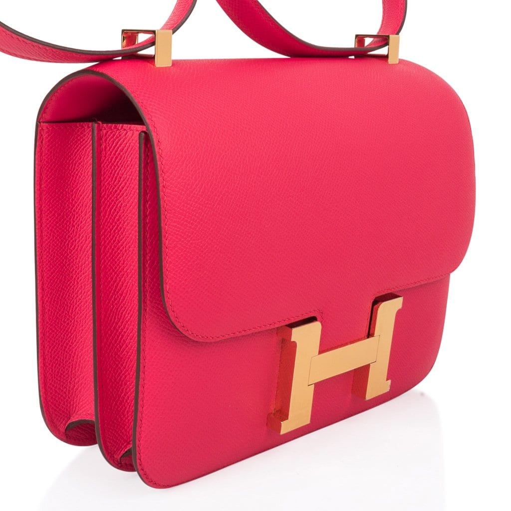 HERMÈS, ROUGE GRENADE CONSTANCE 24 IN EPSOM LEATHER WITH GOLD HARDWARE,  2016, Handbags and Accessories, 2020