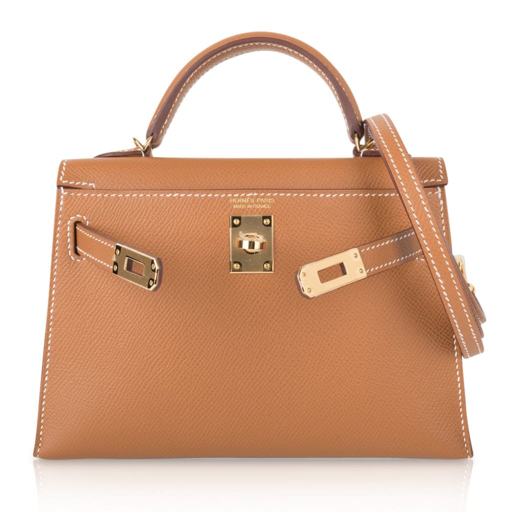 AN ANÉMONE EPSOM LEATHER MINI KELLY 20 II WITH GOLD HARDWARE