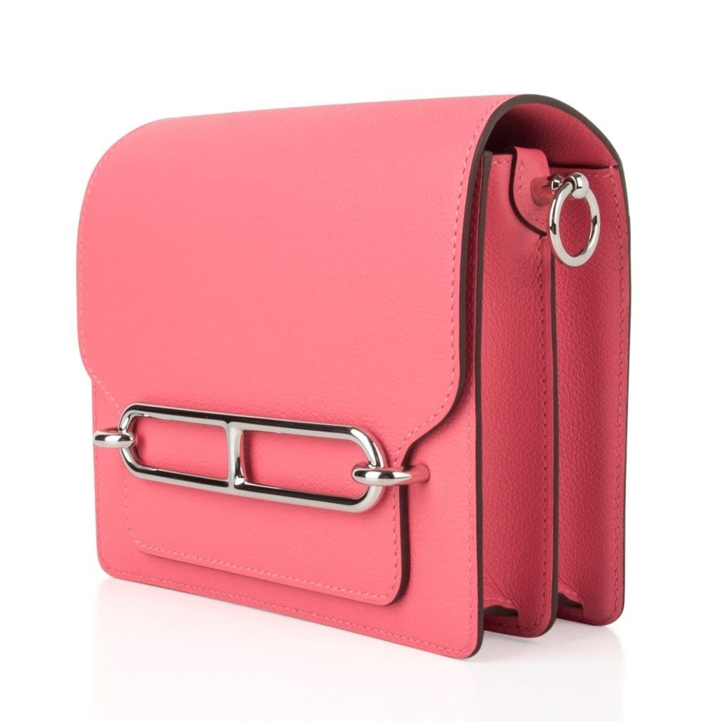 Hermes Mini Roulis Bag Rose Azalee Pink (Convertible Shoulder to Crossbody)