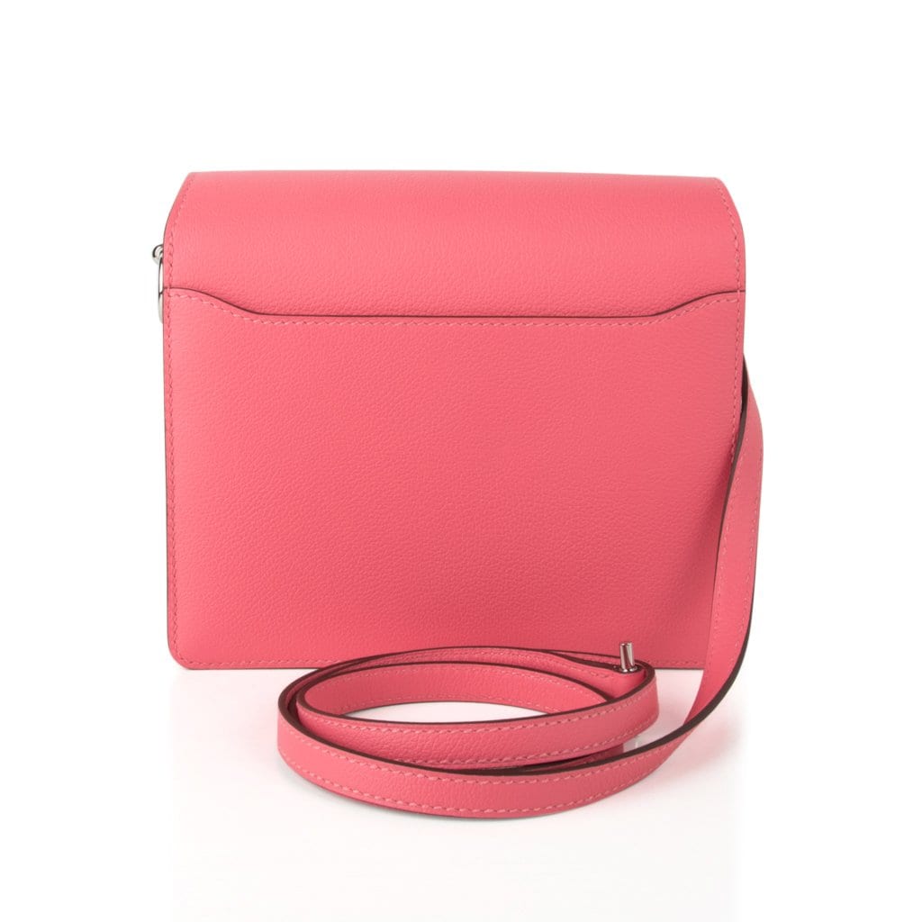 Hermes Mini Roulis Bag Rose Azalee Pink (Convertible Shoulder to Crossbody)