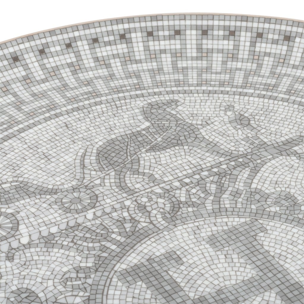 Hermes Mosaique Au 24 Platinum Tart Platter Porcelain