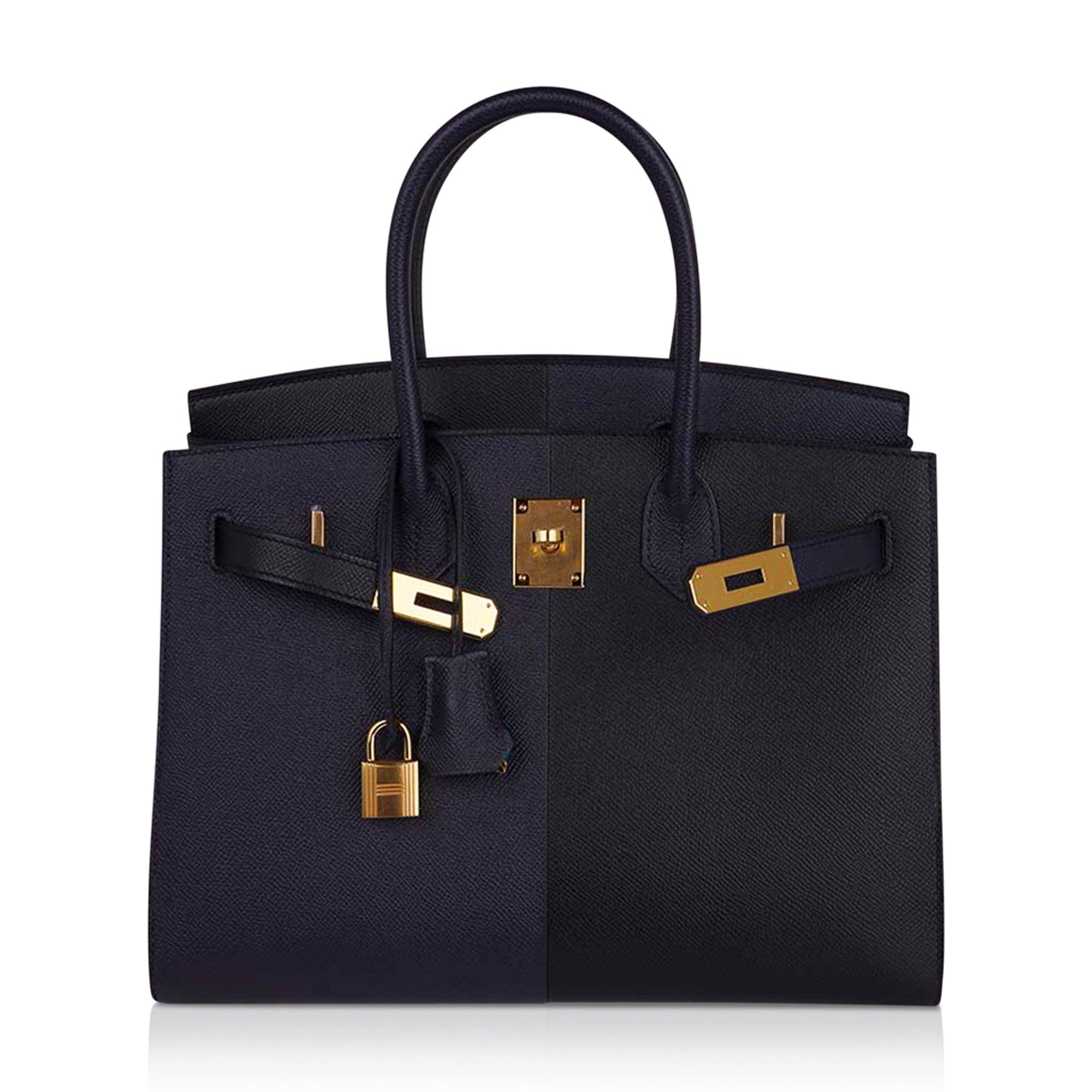 Kelly 25 Bleu Nuit in Togo Leather with Gold Hardware