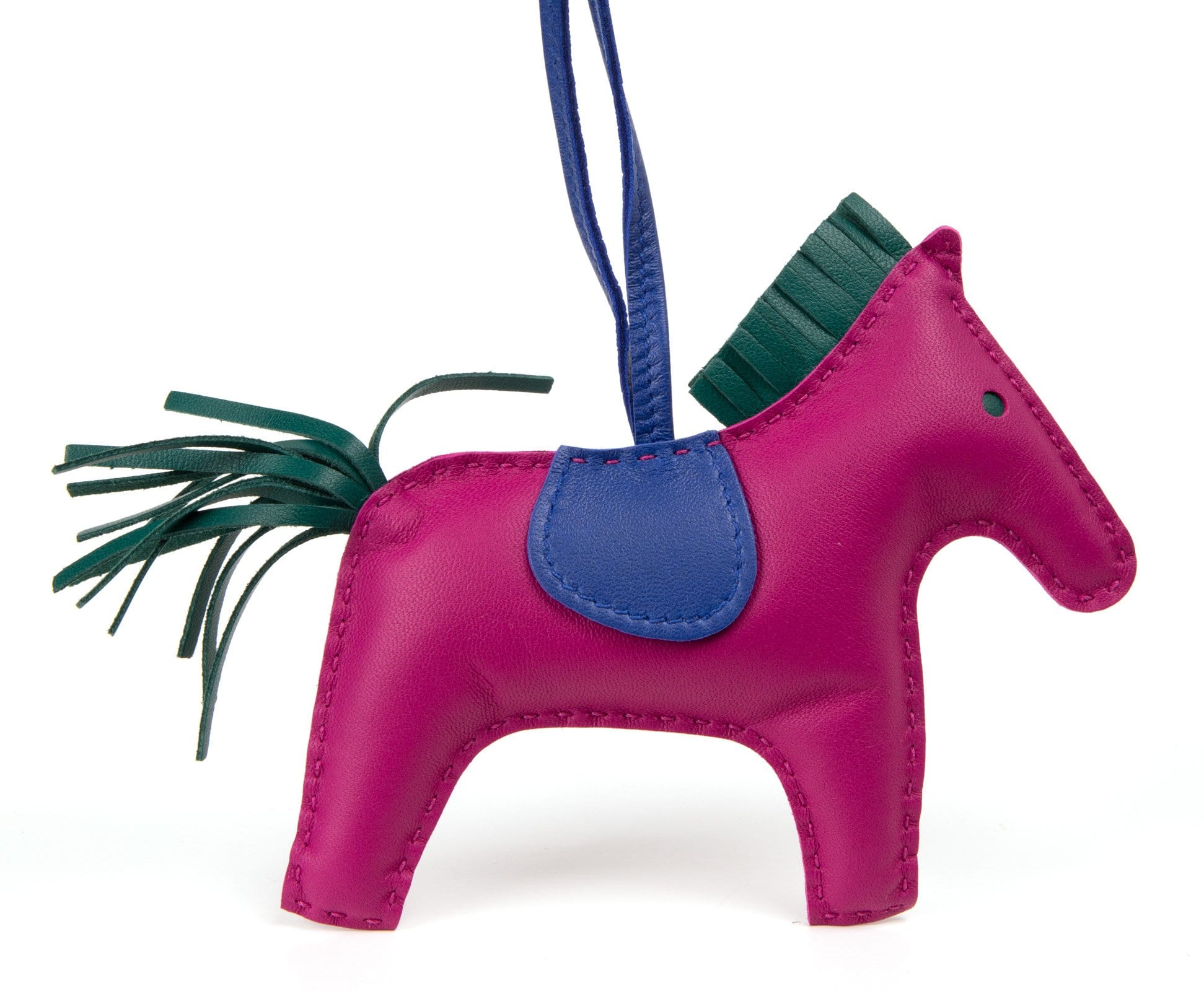 Hermes New Rose Pourpre Horse Bag Charm