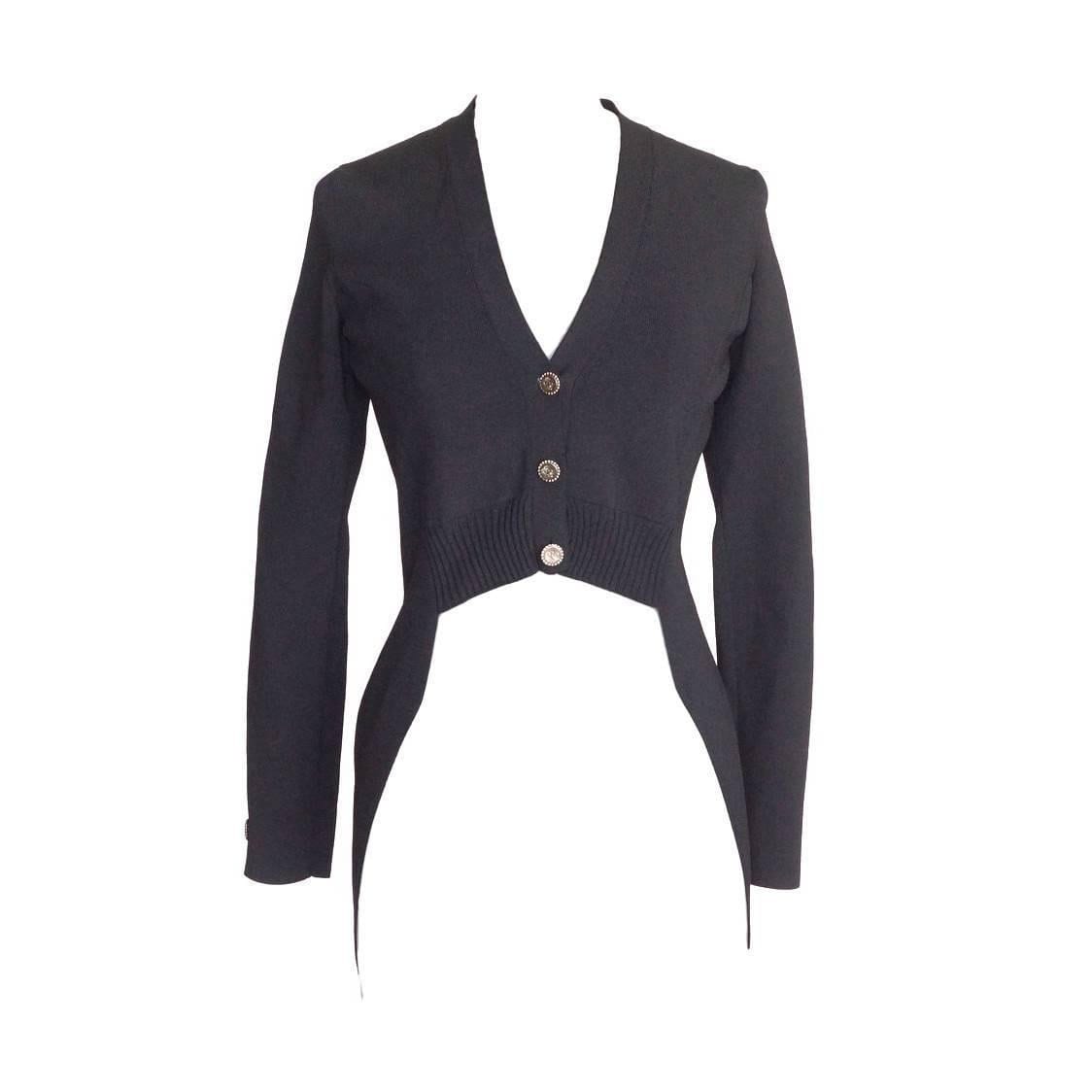 Chanel 11P Jacket Black Sweater Tuxedo Tails Inspired Unique 34 / 2 nw –  Mightychic