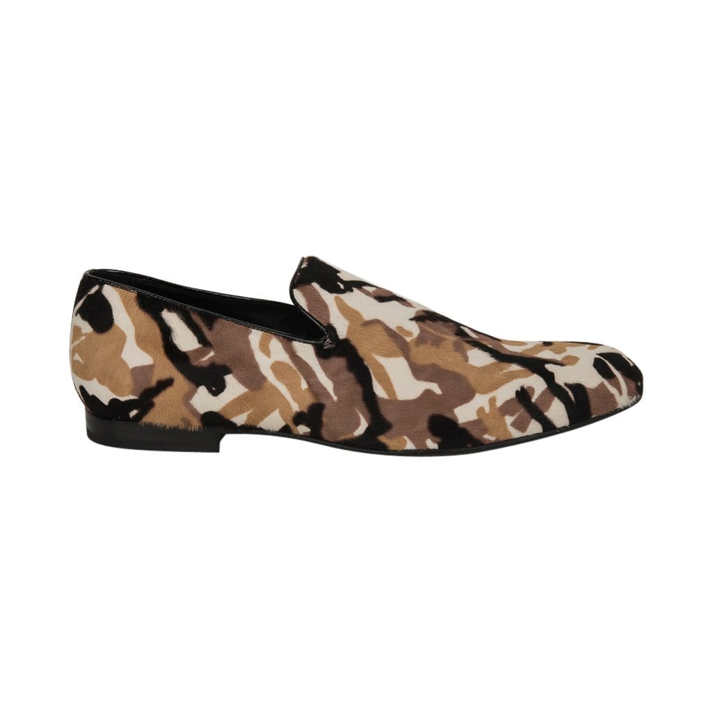 Jimmy Choo Men's Sloane Camouflage Printed Calf Hair Loafer 43 / 10
