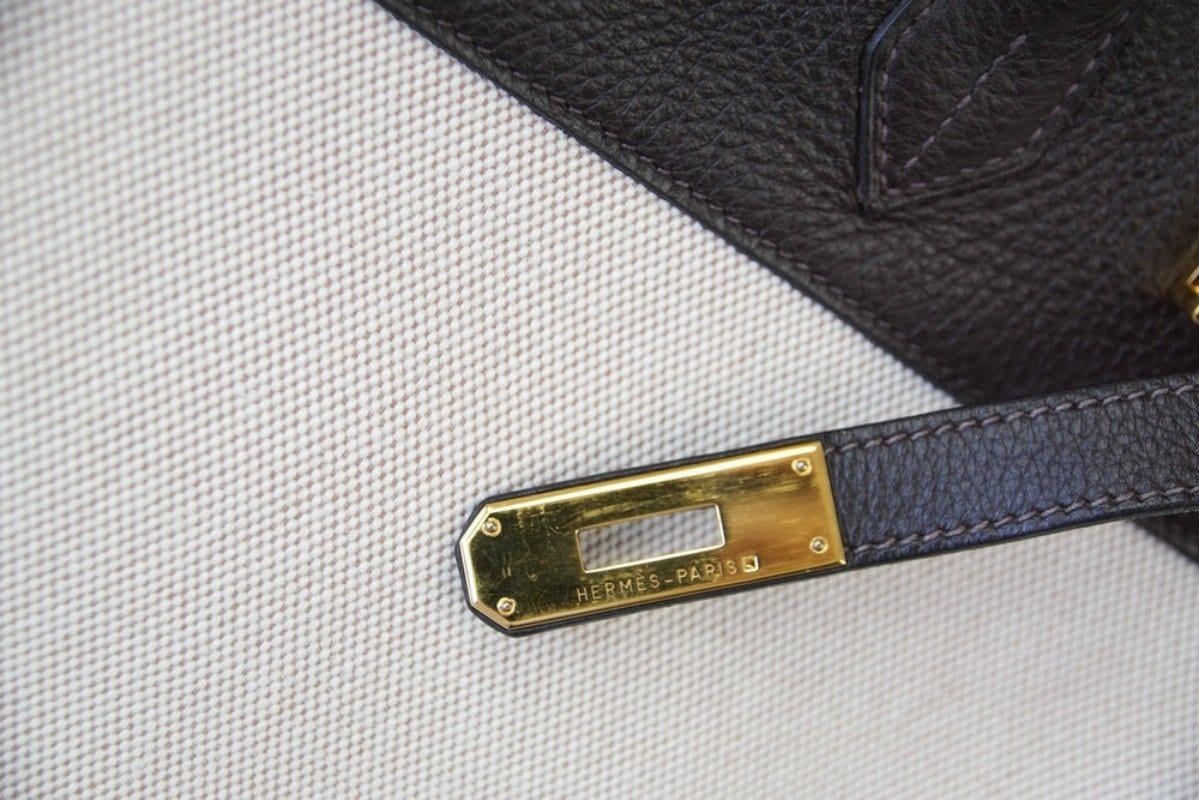 Hermes Birkin casaque bag 35 Gris tourterelle/ Moutarde/ Sanguine Clemence  leather/ Swift leather Matt silver hardware