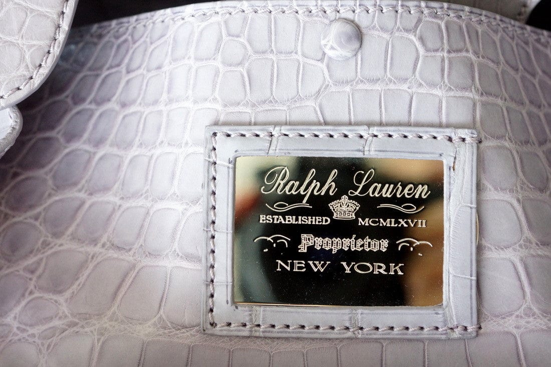 Ralph Lauren Bag Matte Alligator Dusty Lavender Ricky new - mightychic