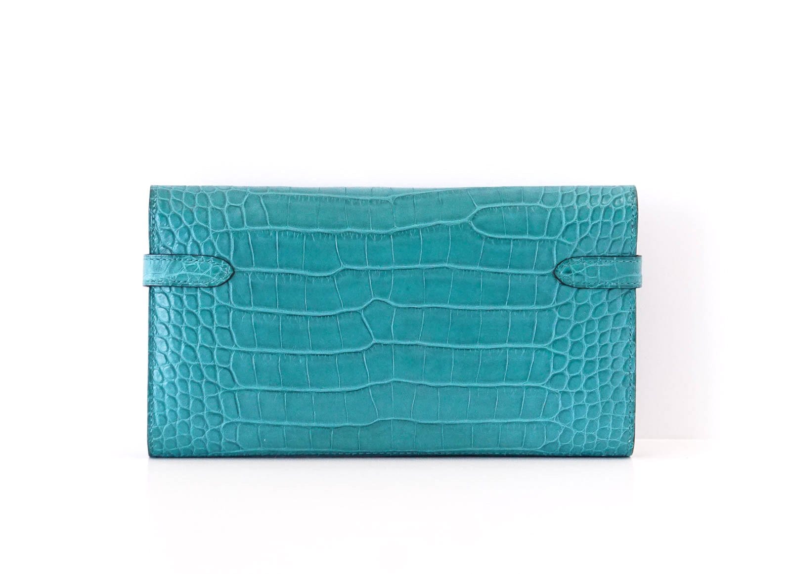 Hermès Constance Malachite Matte Alligator 18 Permabrass Hardware, 2014 (Very Good), Teal Womens Handbag