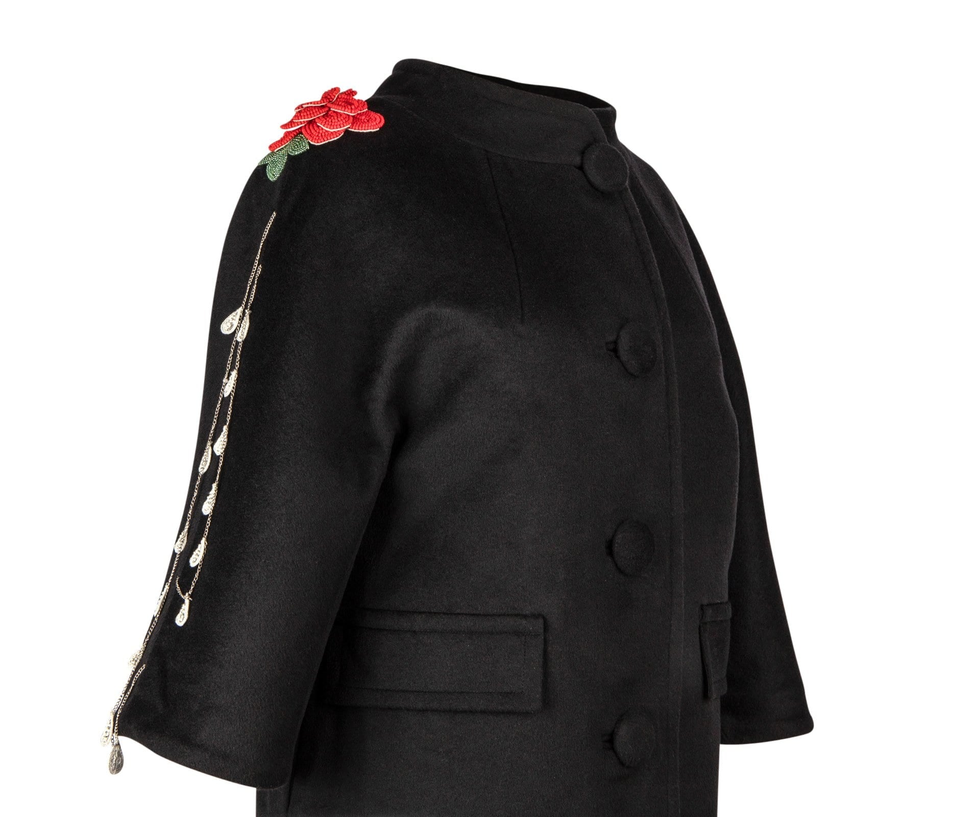Libertine Coat Ltd Ed Rear Skull Embellished Unisex Black S NWT - mightychic