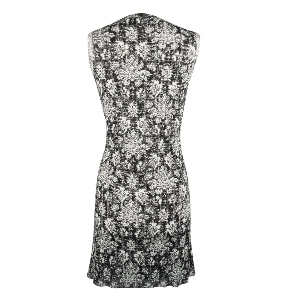 Louis Vuitton Dress Black & Gray Silver Metallic Size S – Mightychic