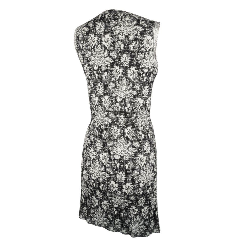 Louis Vuitton Dress Black & Gray Silver Metallic Size S