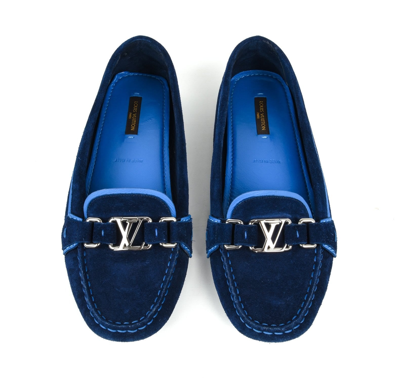 Louis Vuitton Shoe Navy Suede Loafer / Driving Shoe 38.5 / 8.5 – Mightychic
