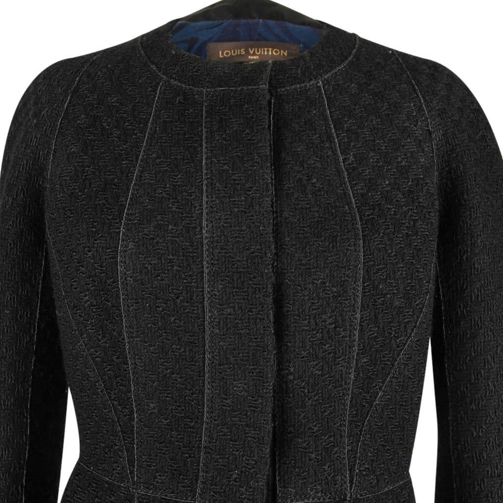 Louis Vuitton Loose Collar Cape-Sleeve Spencer Jacket, Black, 34
