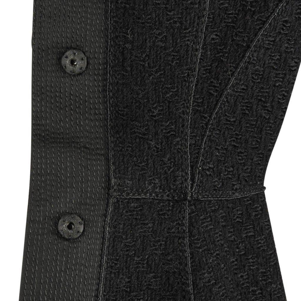 Louis Vuitton Cotton Drill Frill Sleeve Jacket BLACK. Size 36