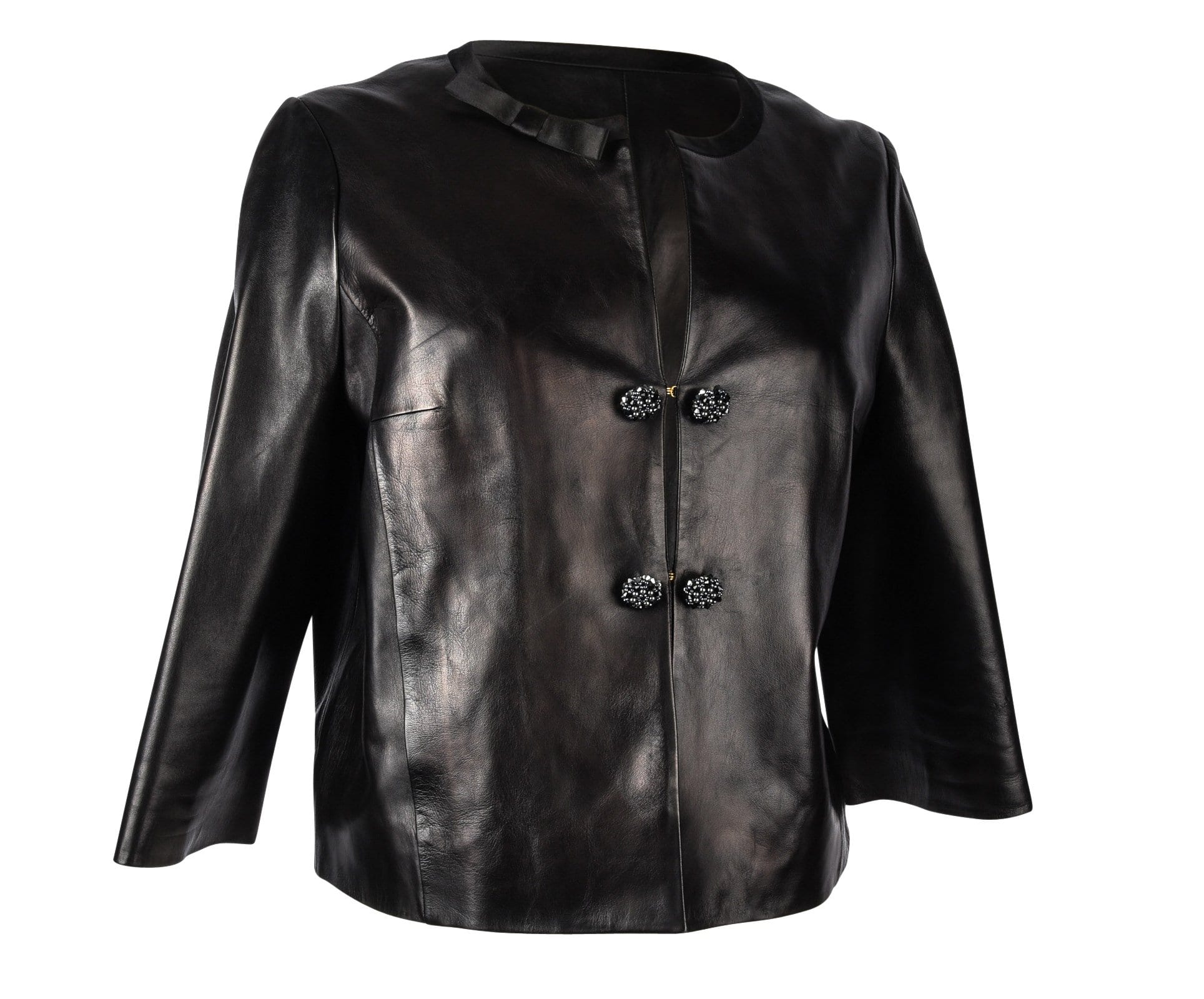 Louis Vuitton Leather Jacket In Black
