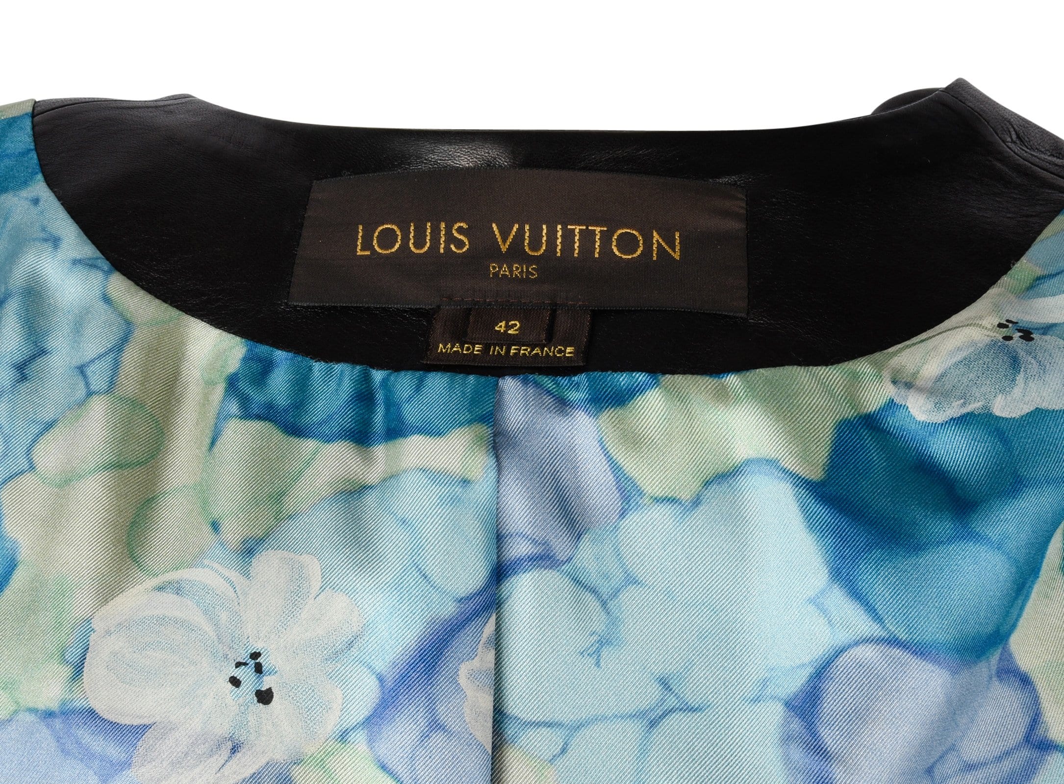 Louis Vuitton black multicoloured leather jacket