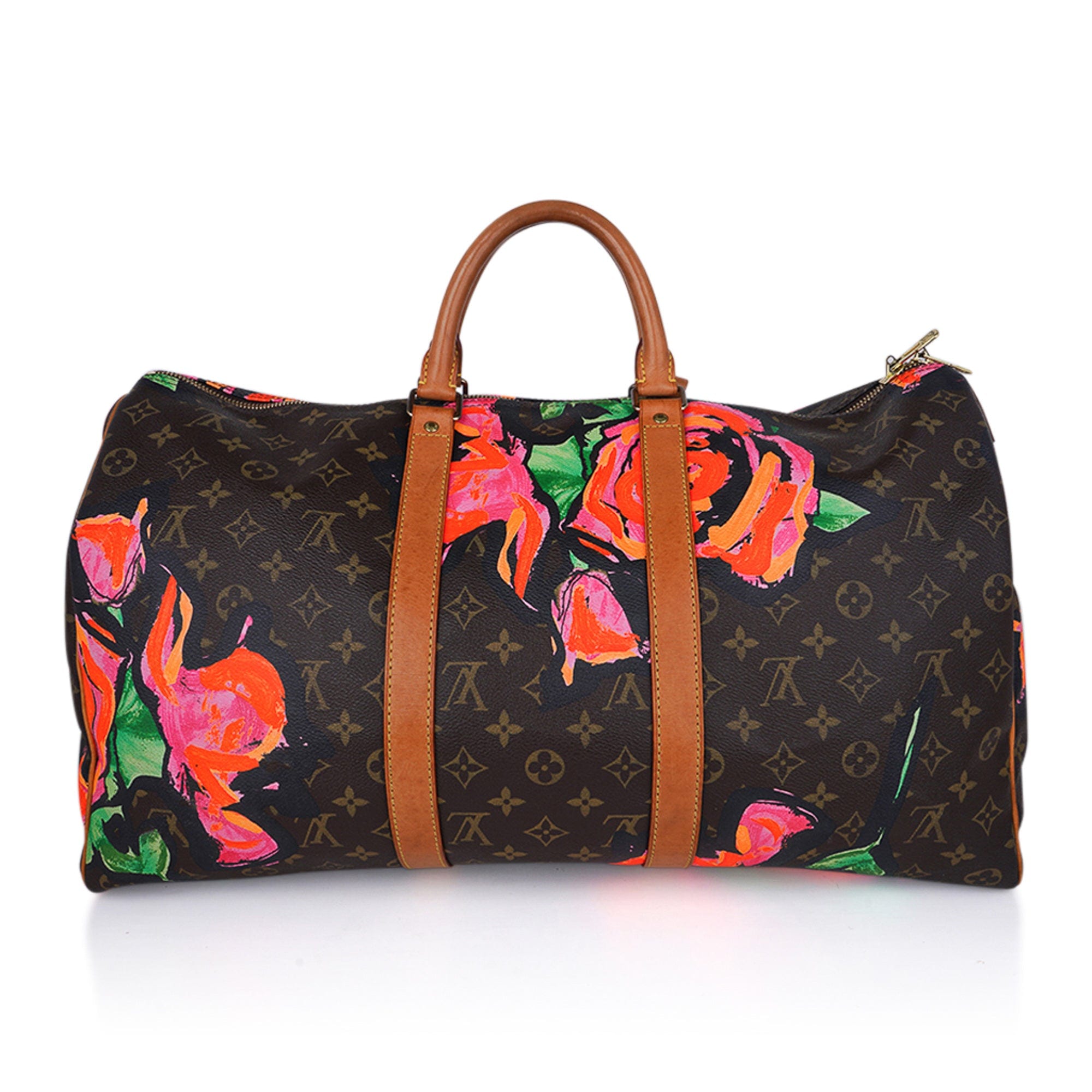 Louis Vuitton Keepall 50 Stephen Sprouse Roses Monogram Logo Monogram  Travel Bag