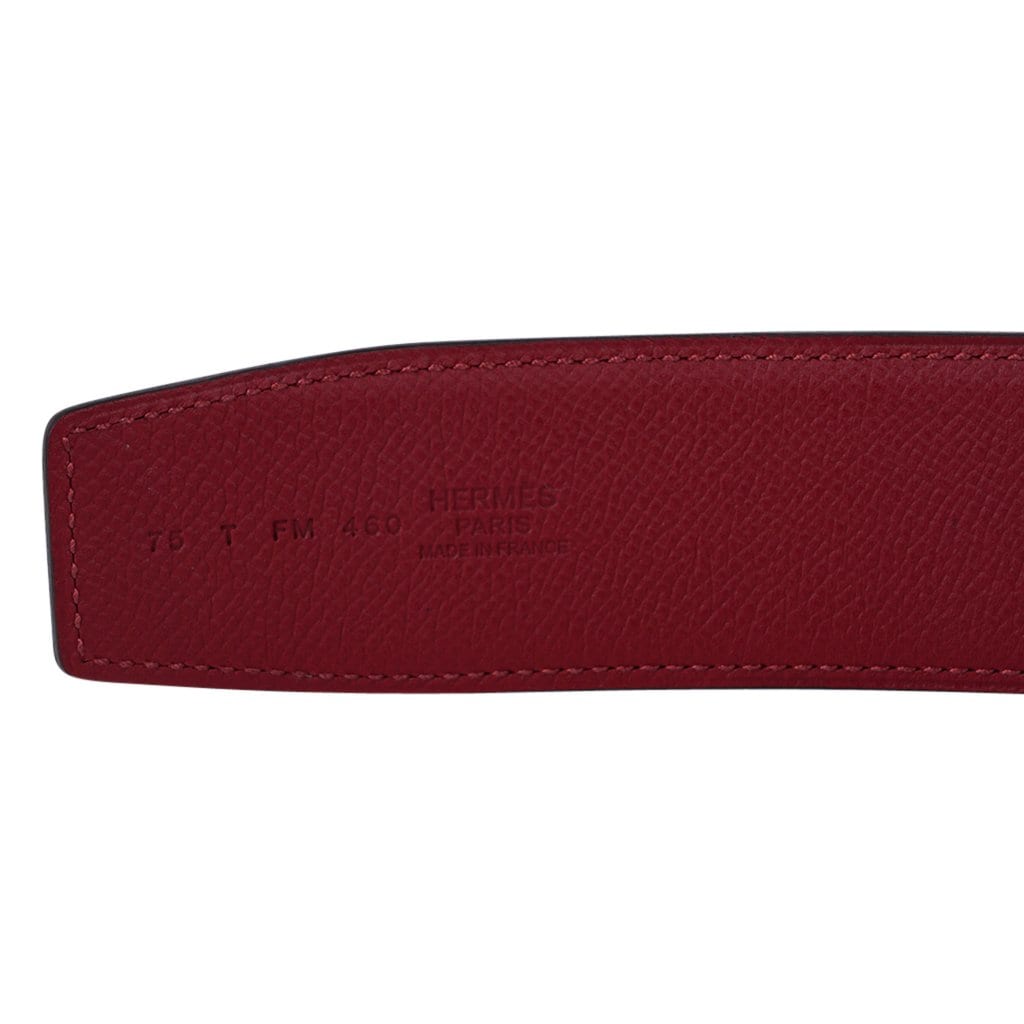 Hermes Belt Constance 42mm Rouge Casaque/Rose Jaipur Brushed Palladium –  Mightychic