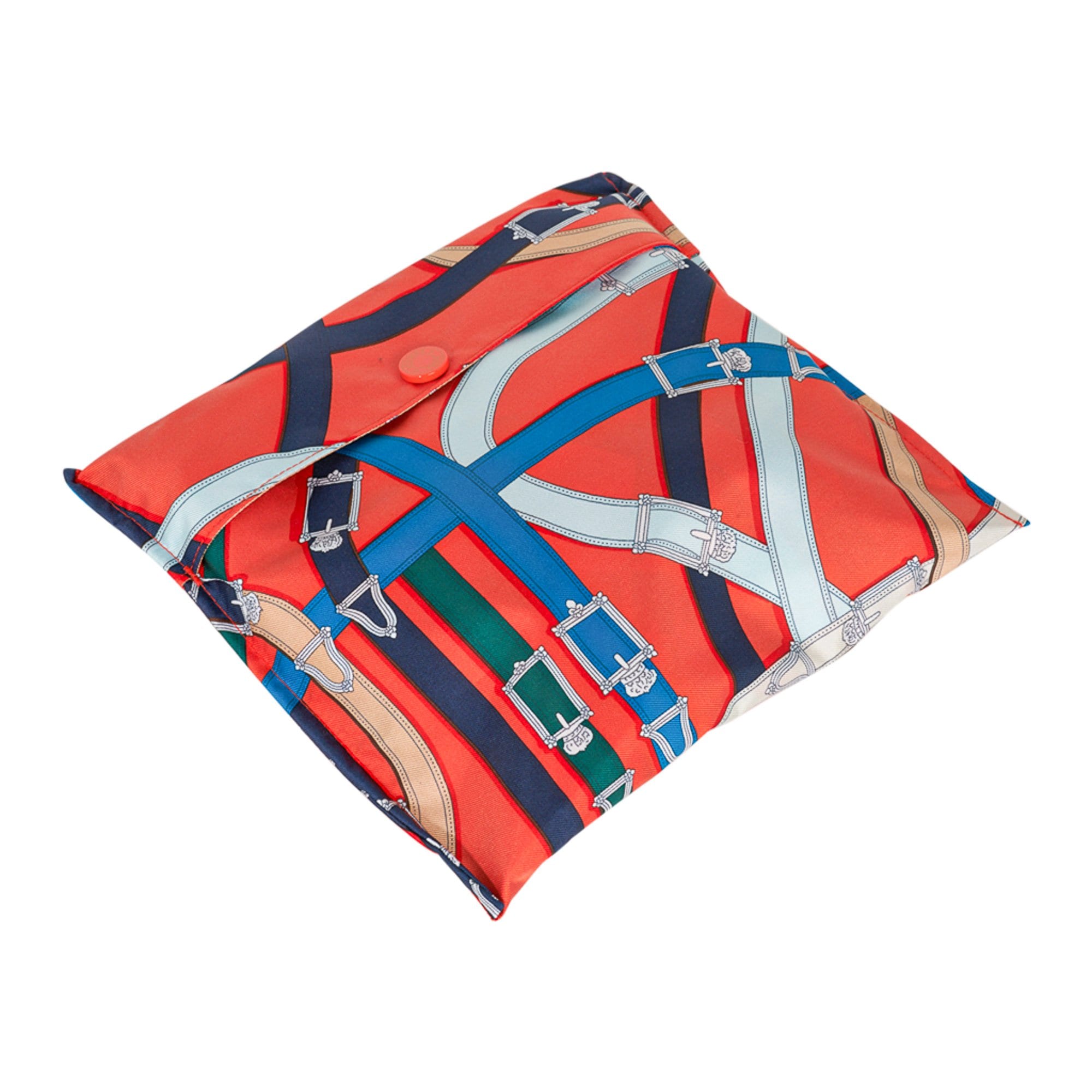 Hermes Bag Airsilk Duffle Cavalcadour 38 Orange Silk Limited Edition New