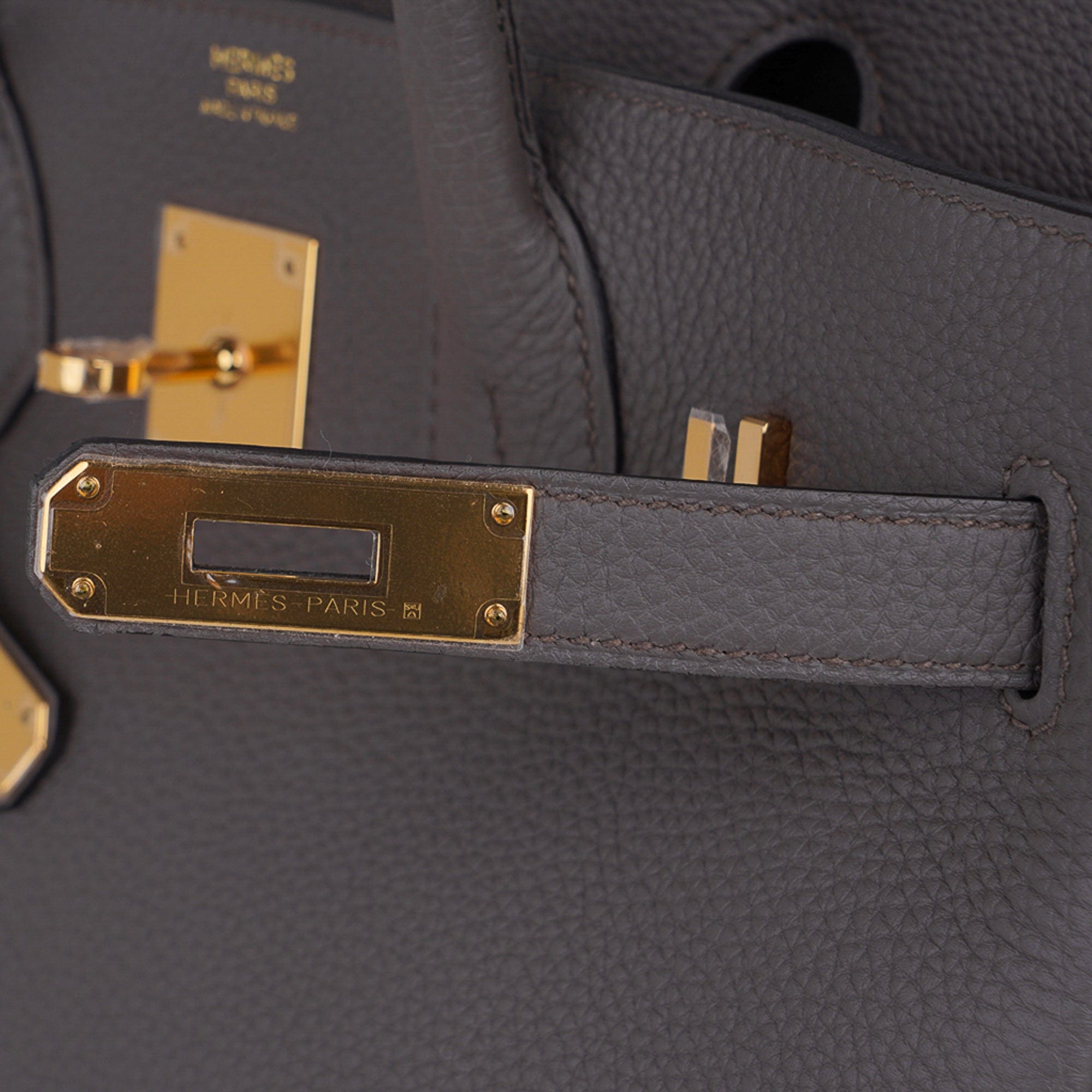 Hermes Birkin 30 Bag Etain Gray Coveted Gold Hardware Togo