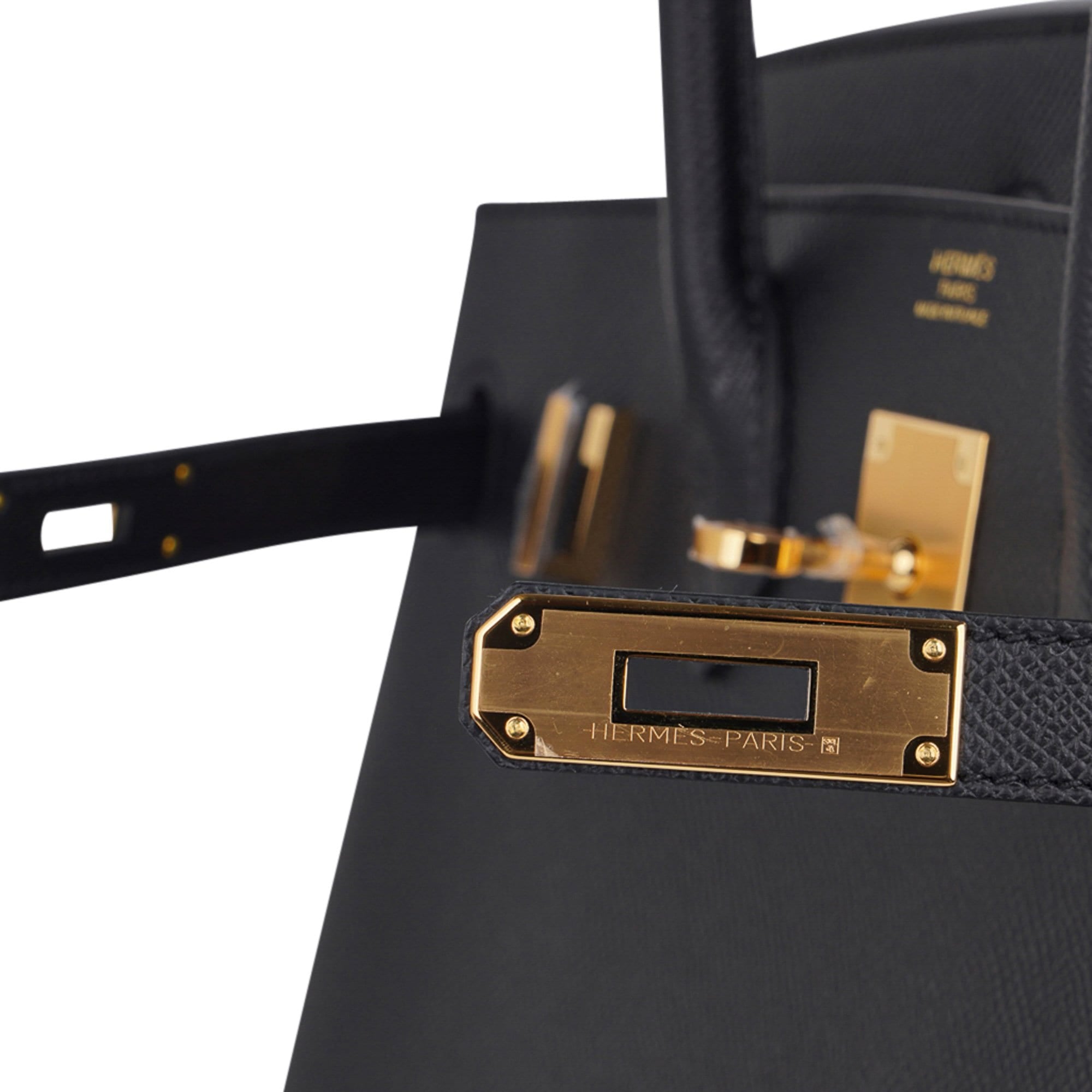 Hermes Birkin 30 Bag Black Gold Hardware Epsom Leather New w/ Box –  Mightychic