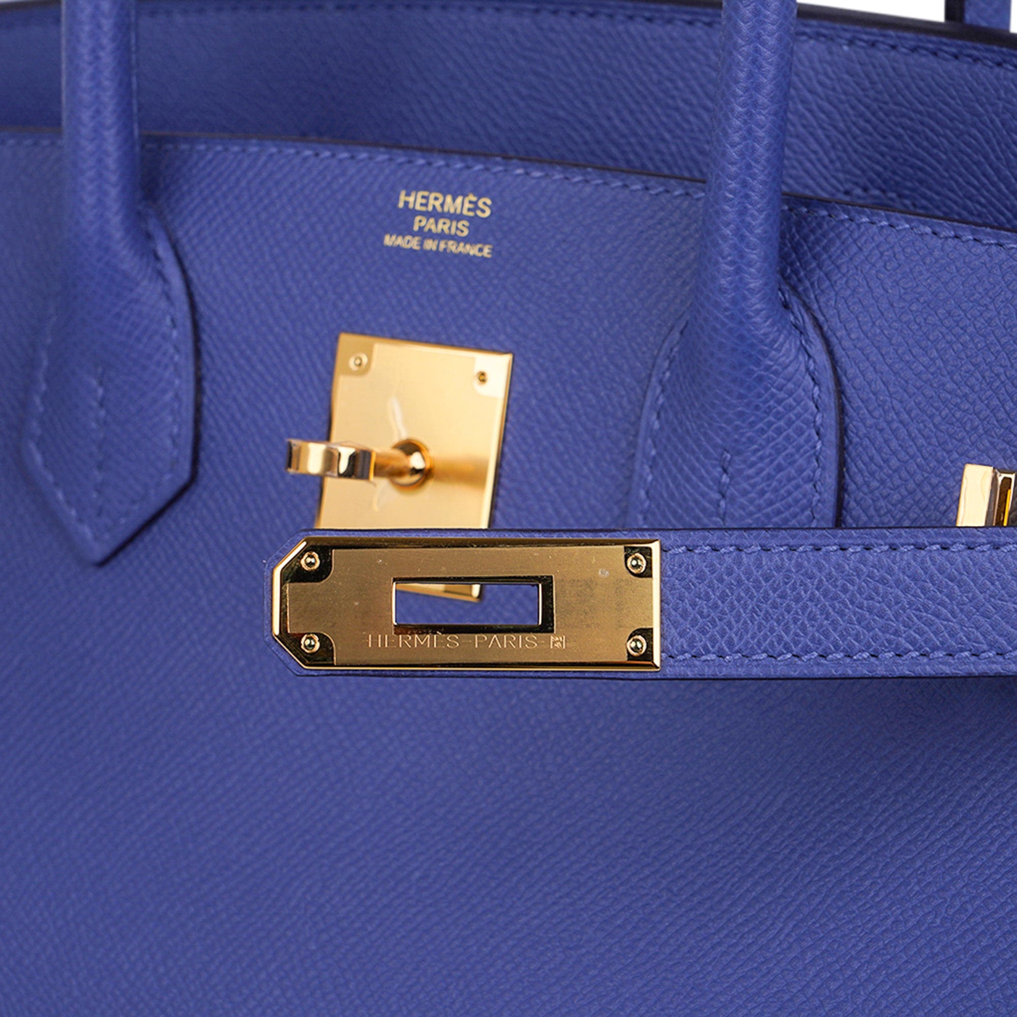 Hermes Birkin 30 Bag Blue Celeste Epsom Leather with Gold Hardware
