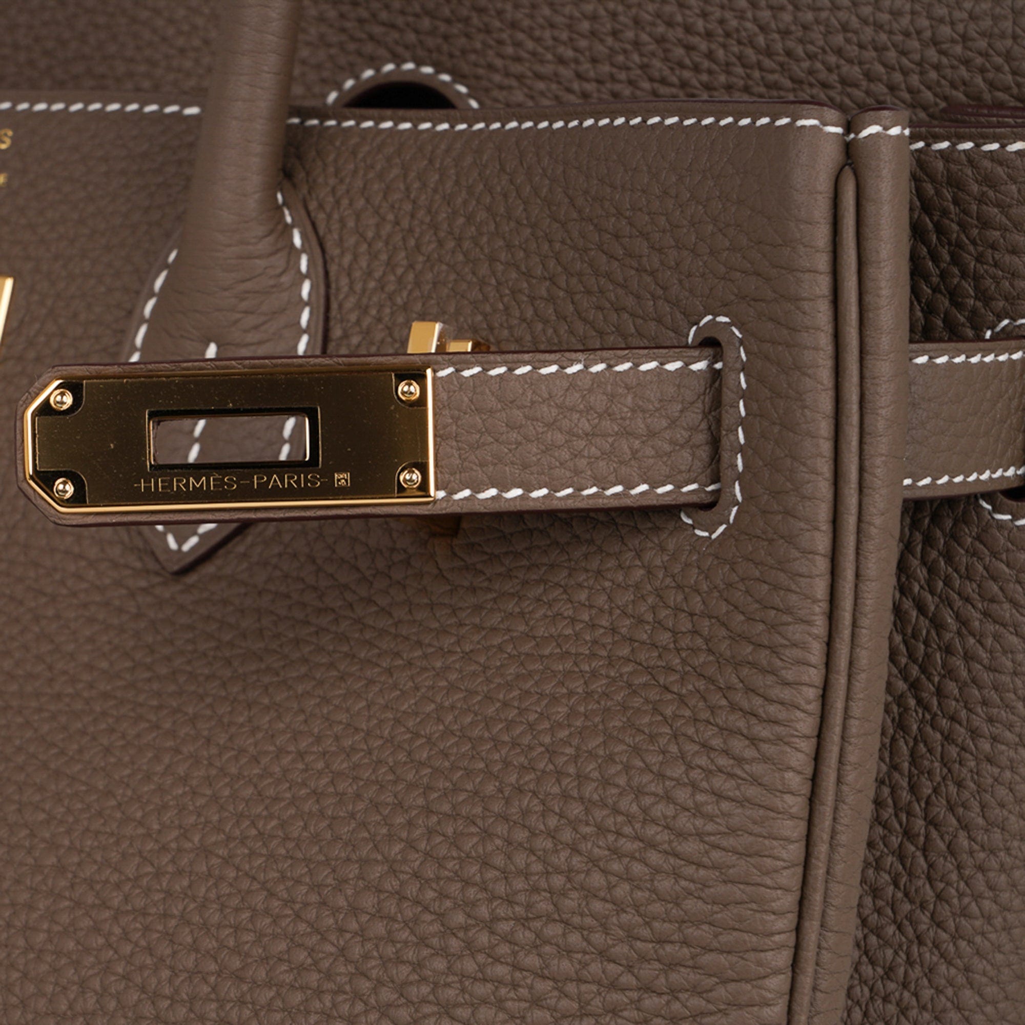 Hermes Birkin 30, Etoupe Togo Leather with Gold Hardware, Z Stamp