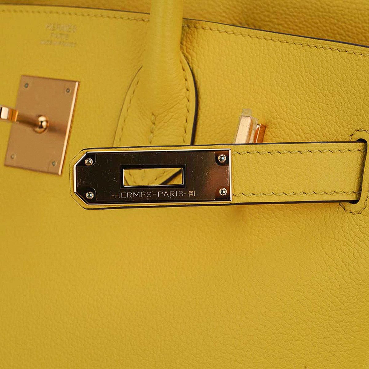 Hermes Verso Birkin 30 Bag Jaune de Naples & Gold Novillo Leather with Gold Hardware