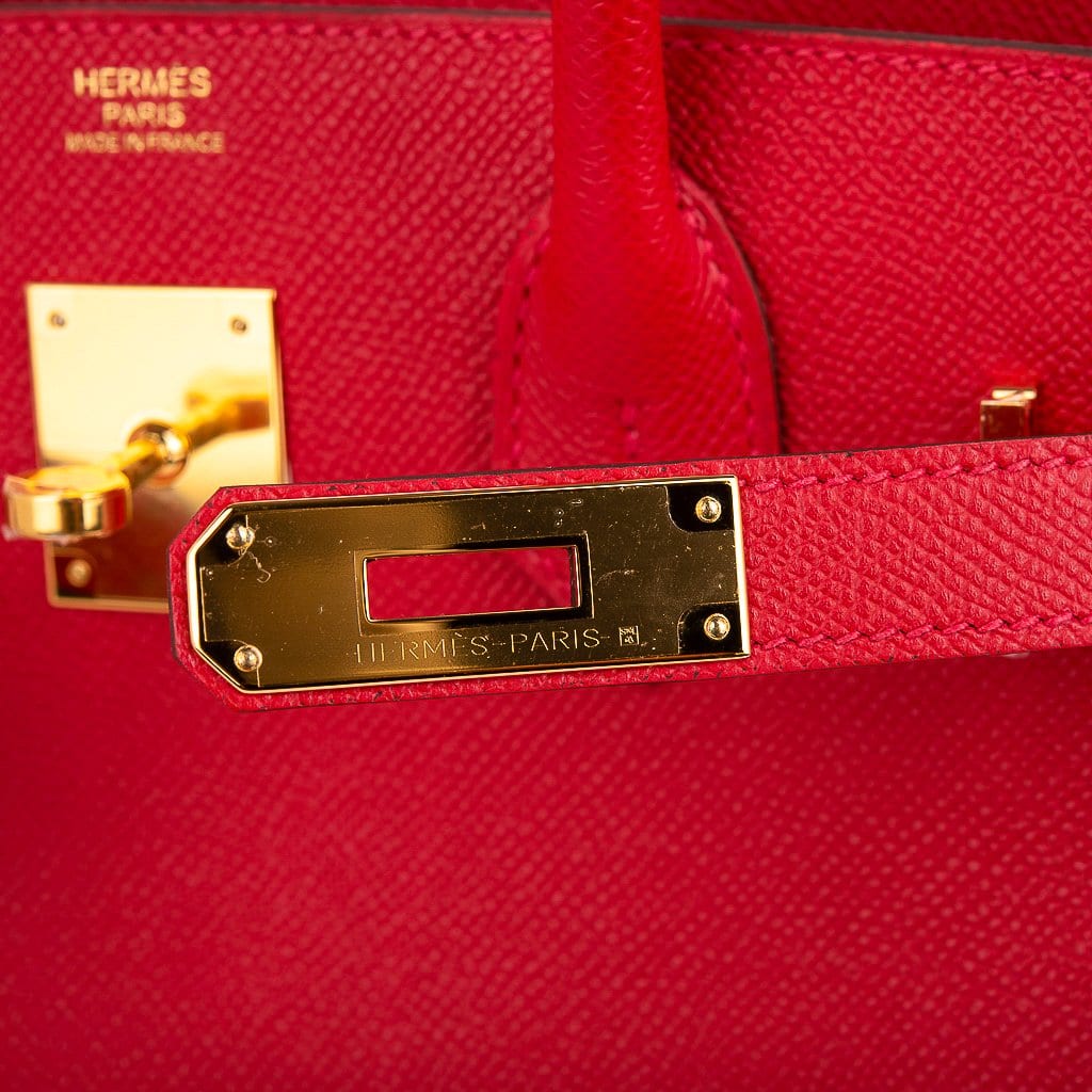 Hermes Birkin 35 Rouge Casaque Epsom Leather