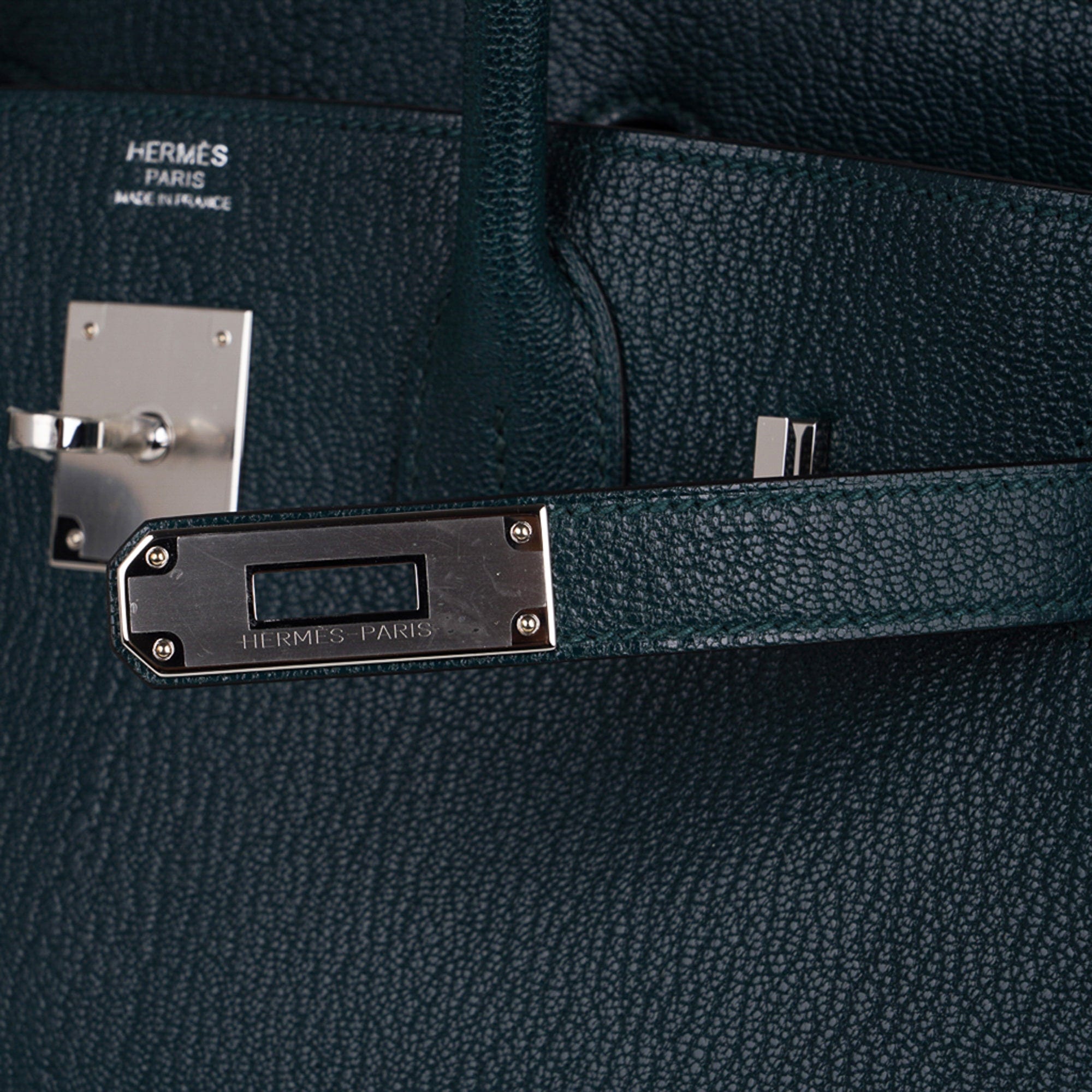 Hermes Special Order HSS Birkin 25 Bag in Vert Cypress Togo Leather with  Rose Gold Hardware
