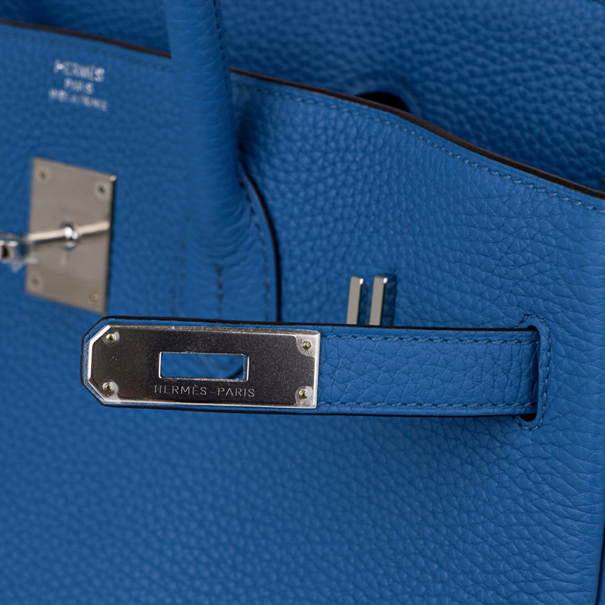 Hermes Birkin 35 Hermes Bag Rich Blue Izmir Clemence Palladium – Mightychic