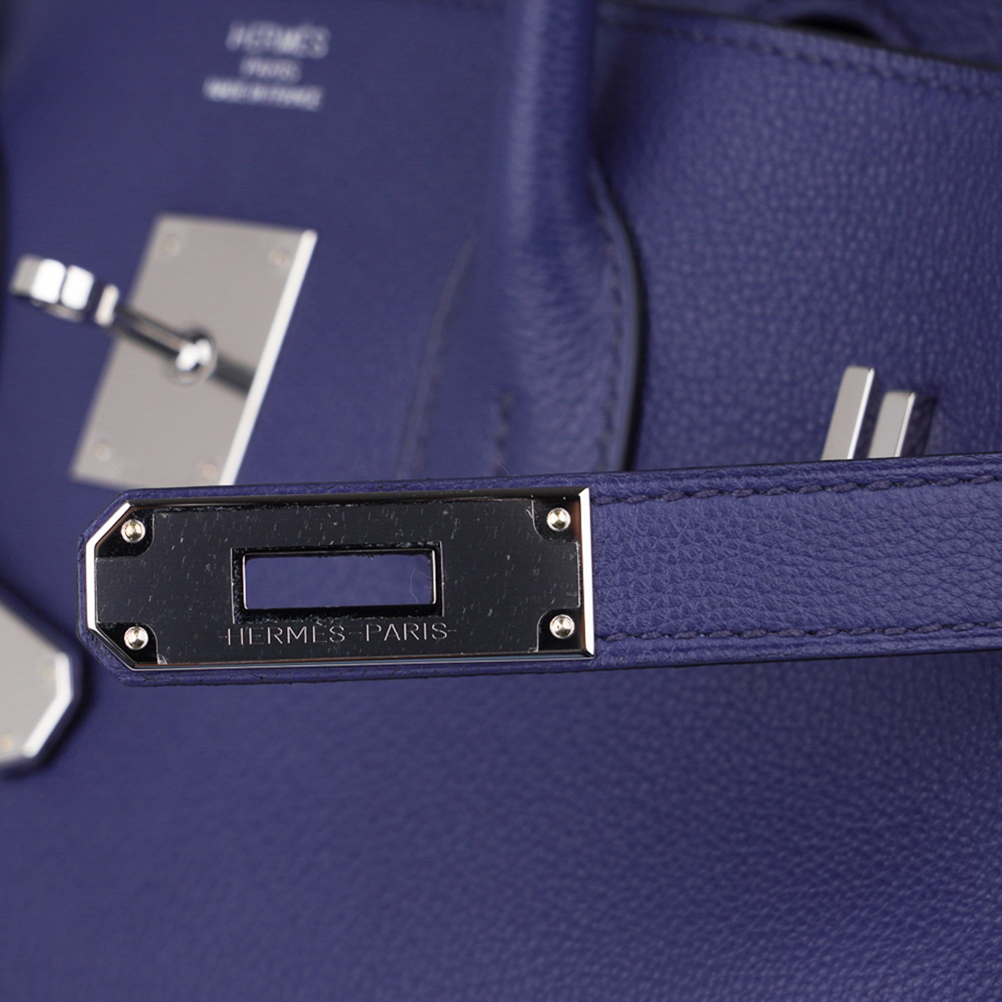 Sold at Auction: Hermes Birkin 35 Bag, Blue Sapphire Taurillon