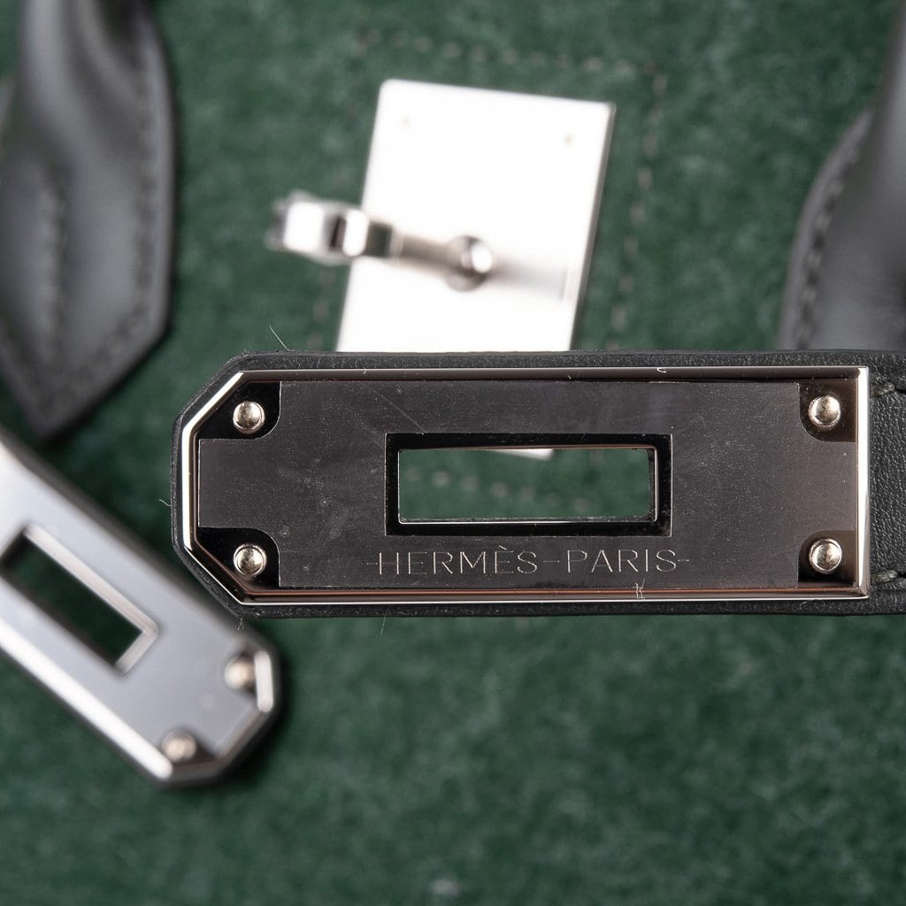 Hermès Vert Cypress 35cm Officier Birkin - Vintage Lux