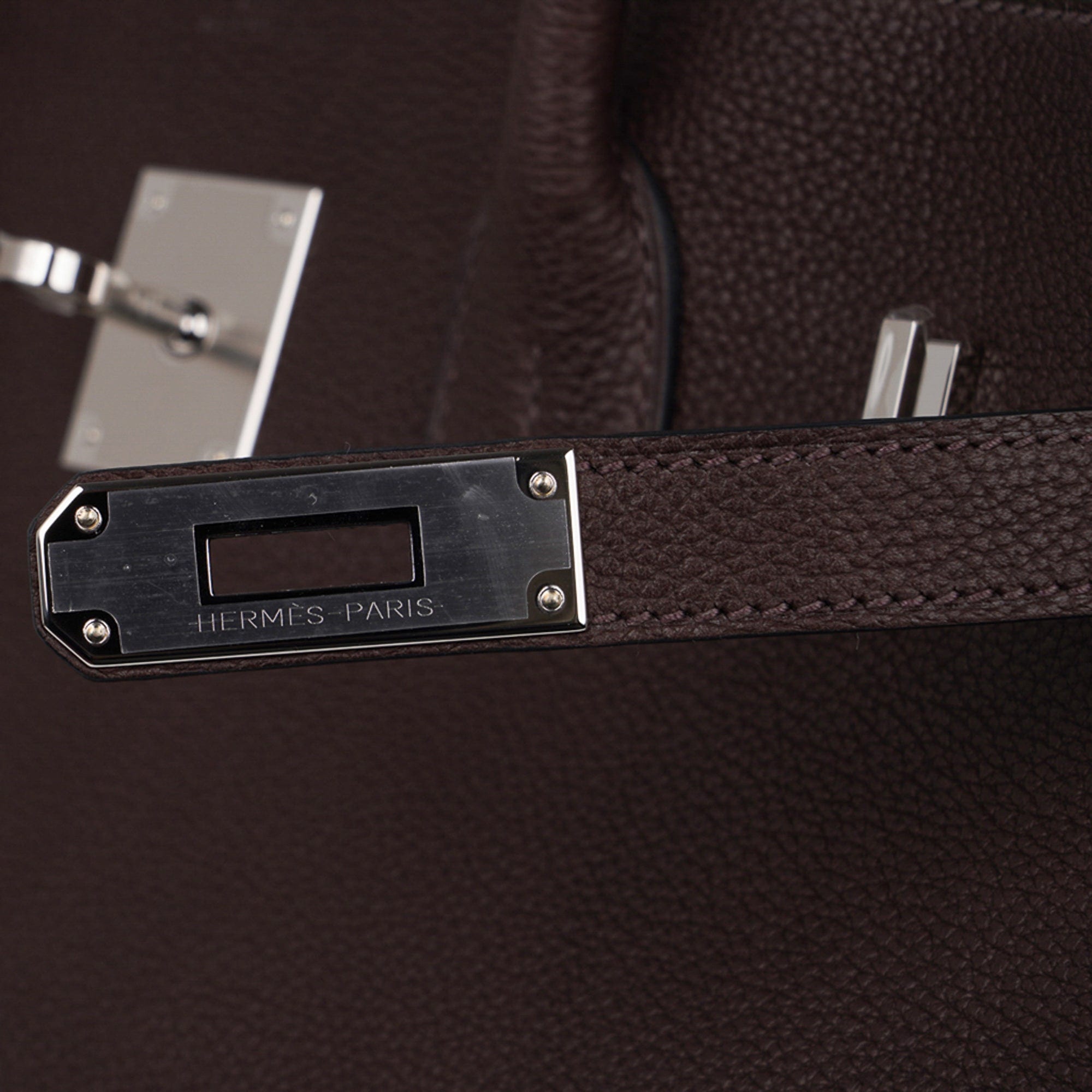 Hermes Birkin 35cm Bag Barenia Leather Palladium Hardware, Gold