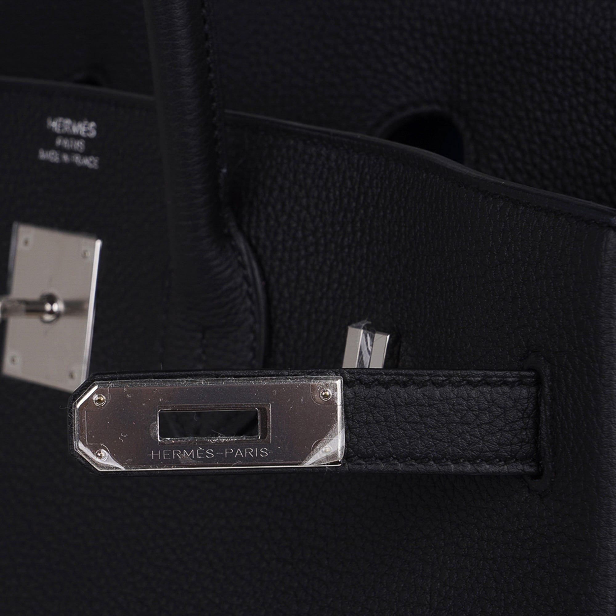 Hermes Verso Birkin 35 Bag Black & Blue Agate Togo Leather with Palladium Hardware
