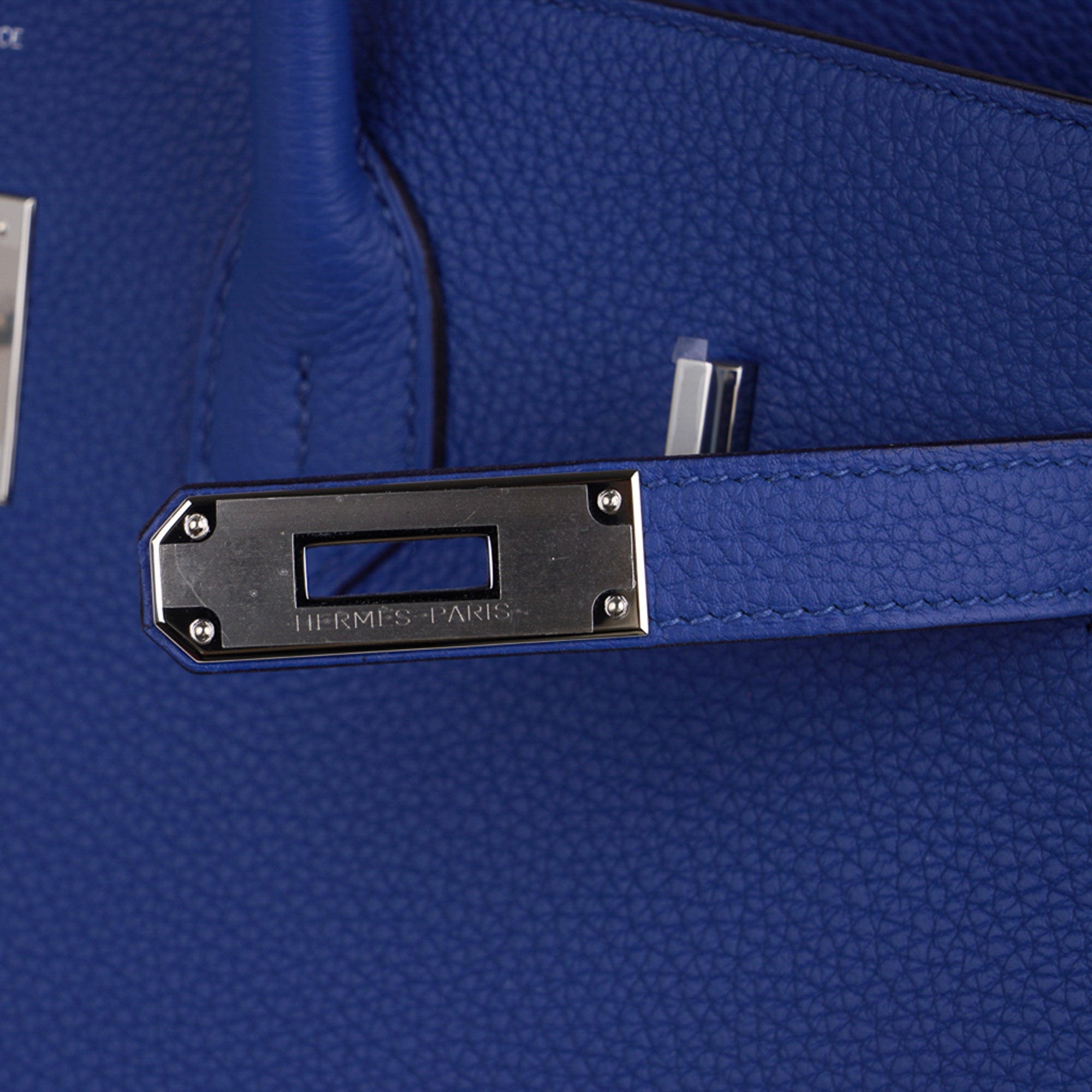 Hermes Birkin 35 Bag Blue de France Togo Leather Palladium
