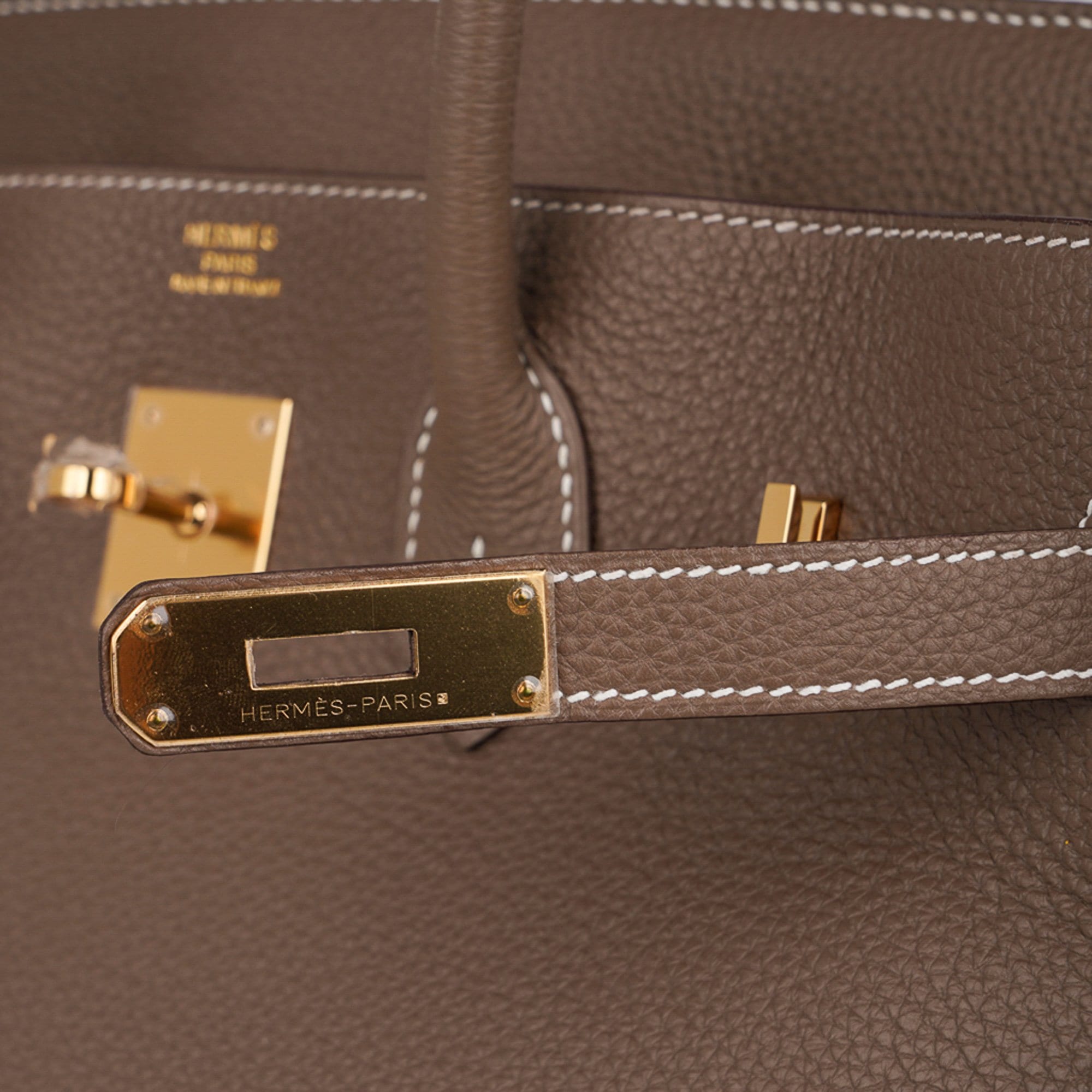 Hermes Birkin 35 Bag Etoupe Gold Hardware Togo Leather Neutral Taupe –  Mightychic