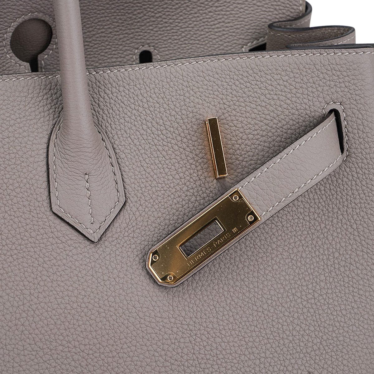 Hermes Limited Edition Birkin 25 Bag in Grizzly Gris Caillou Etoupe Swift  Leather