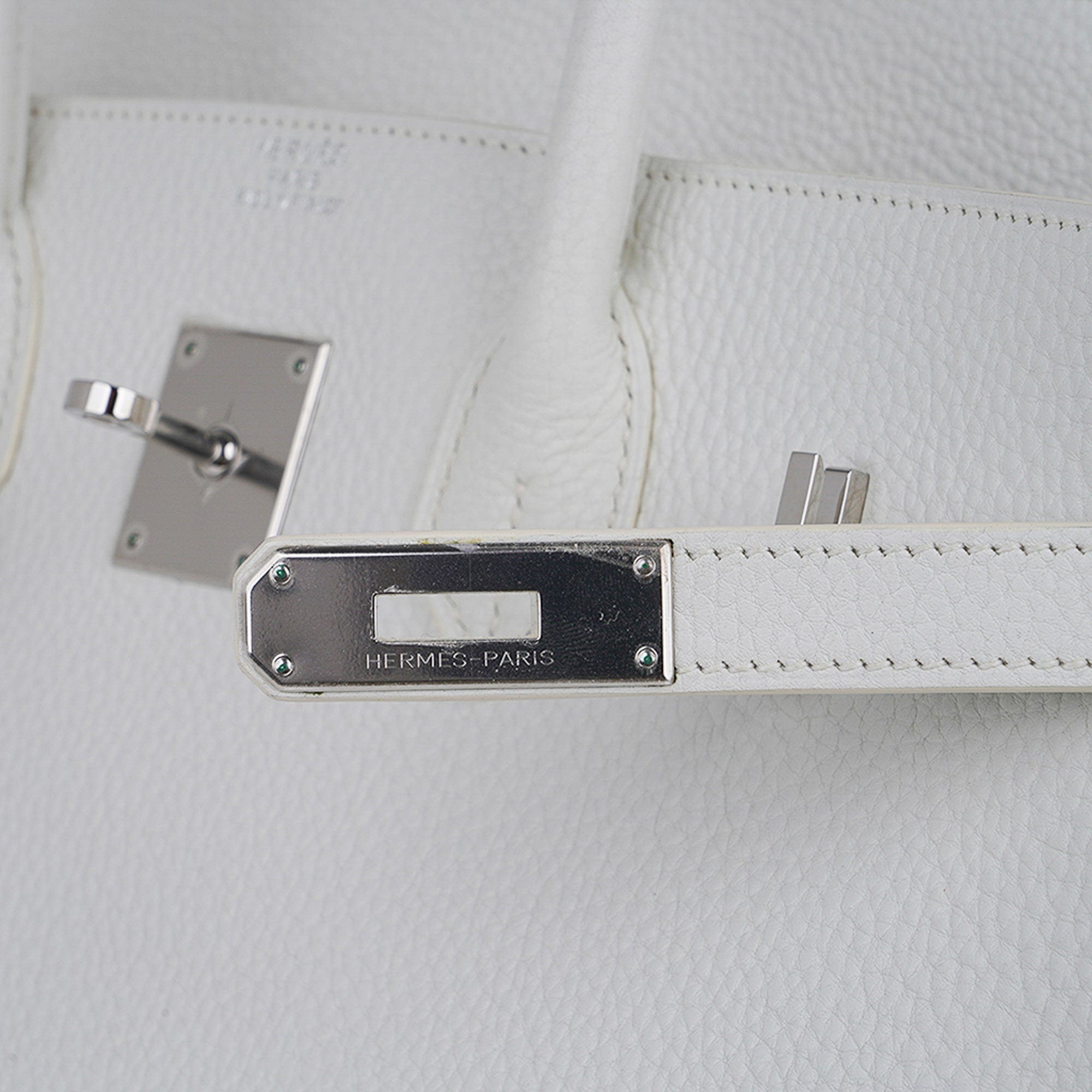Hermes Birkin 35 Bag White Clemence Leather with Palladium Hardware –  Mightychic