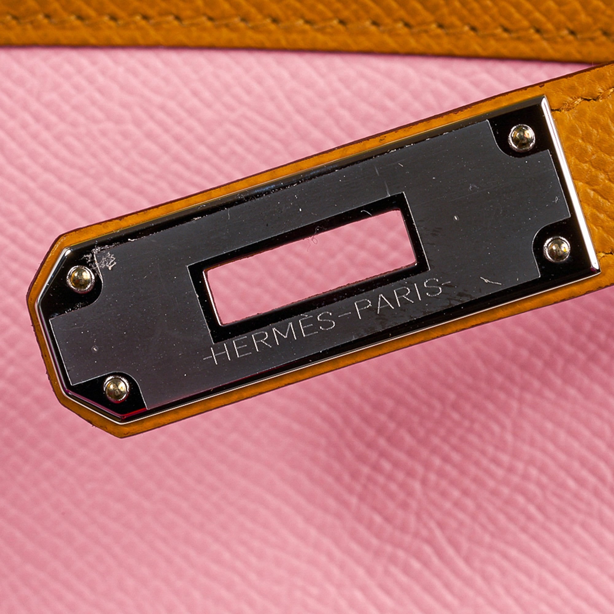Hermès Birkin 35 Sellier Sunrise Rainbow aus Epsom Leder mit Palladium  Hardware